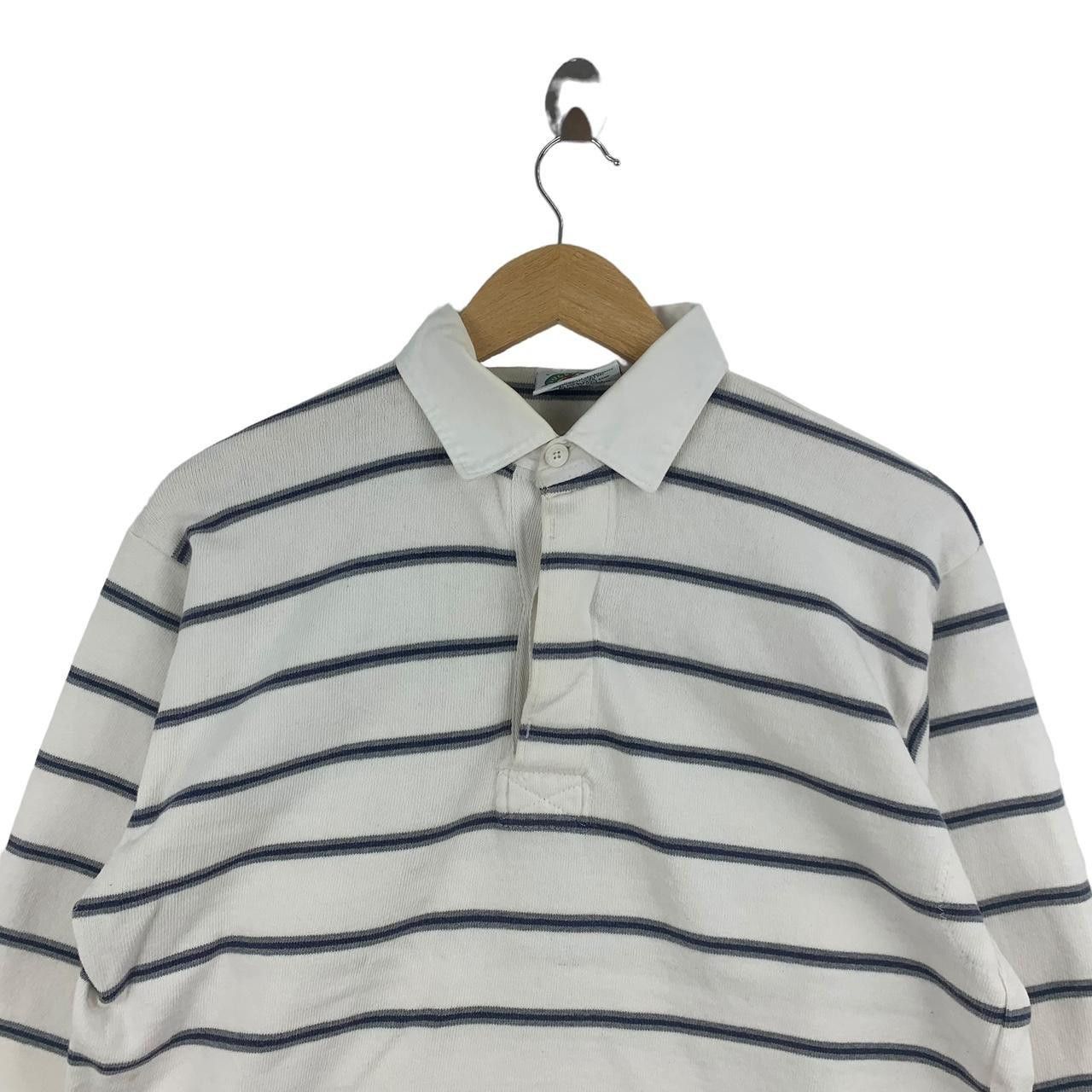 Vintage Vintage BARBARIAN RUGBY WEAR White Jersey Polo Tee Shirt Size US S / EU 44-46 / 1 - 2 Thumbnail