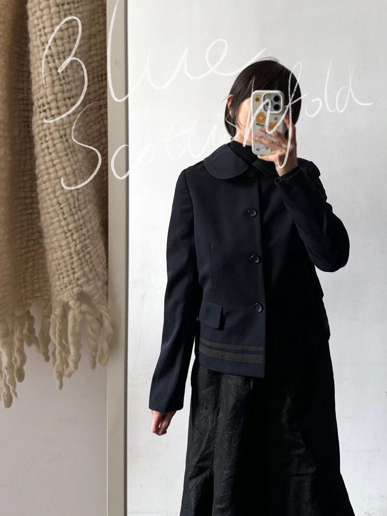 Comme des Garcons Comme Des Garcons Navy navy navy navy blue thin wool jacke Size XS / US 0-2 / IT 36-38 - 4 Thumbnail