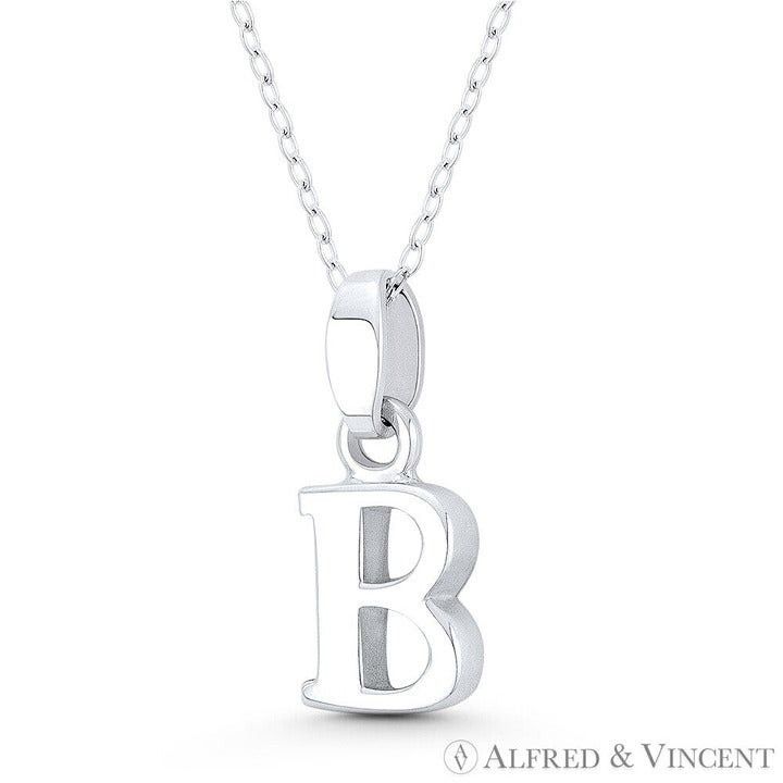 Other Initial Letter "B" Charm 3D Pendant in .925 Sterling Silver Size ONE SIZE - 1 Preview