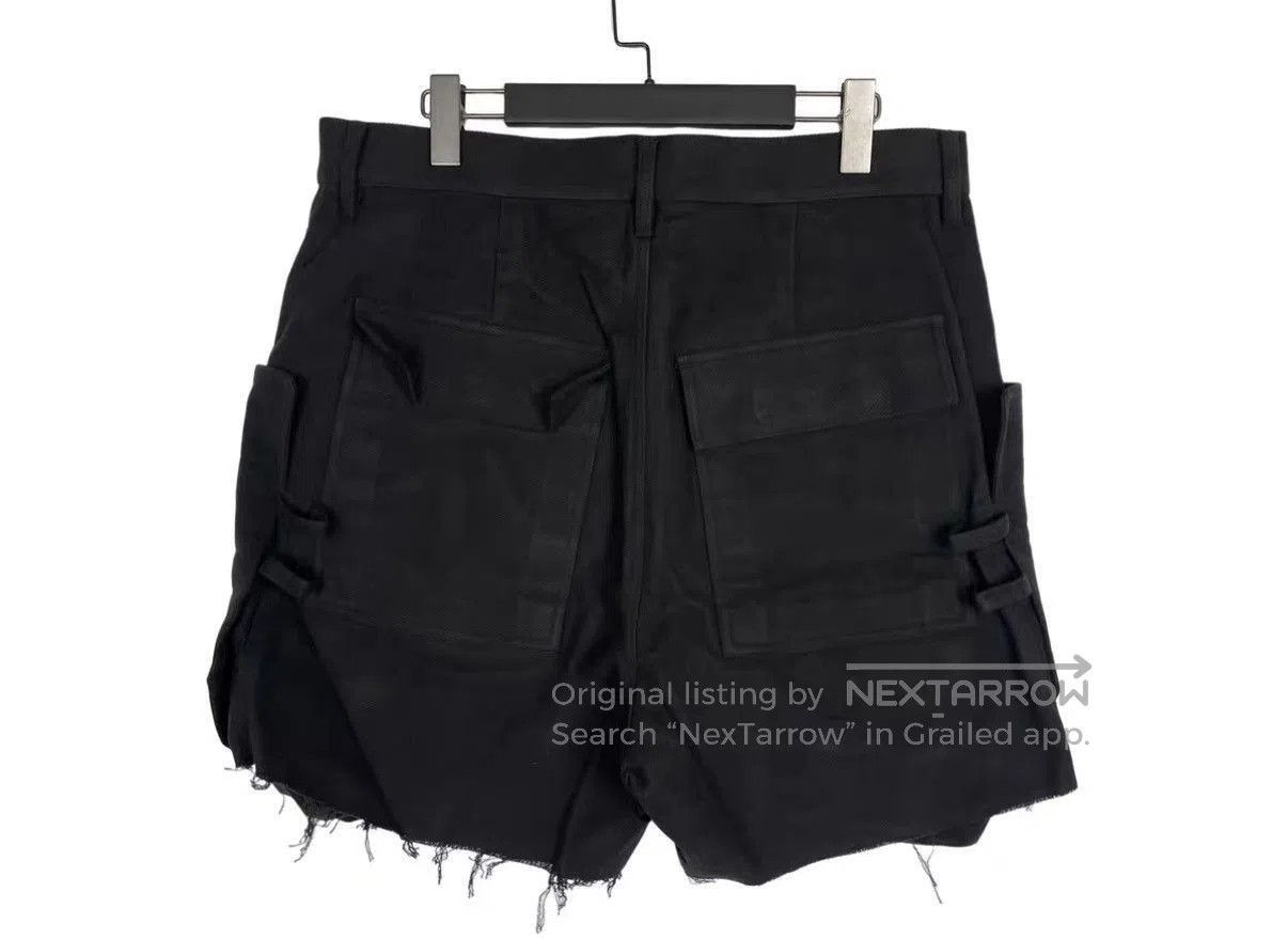 Rick Owens Black Cargo Shorts with Distressed Hem Size 34. Size US 34 / EU 50 - 1 Thumbnail