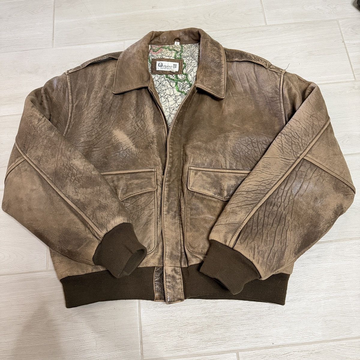 Other 80s lambskin A-2 aviator bomber jacket Size US L / EU 52-54 / 3 - 1 Thumbnail