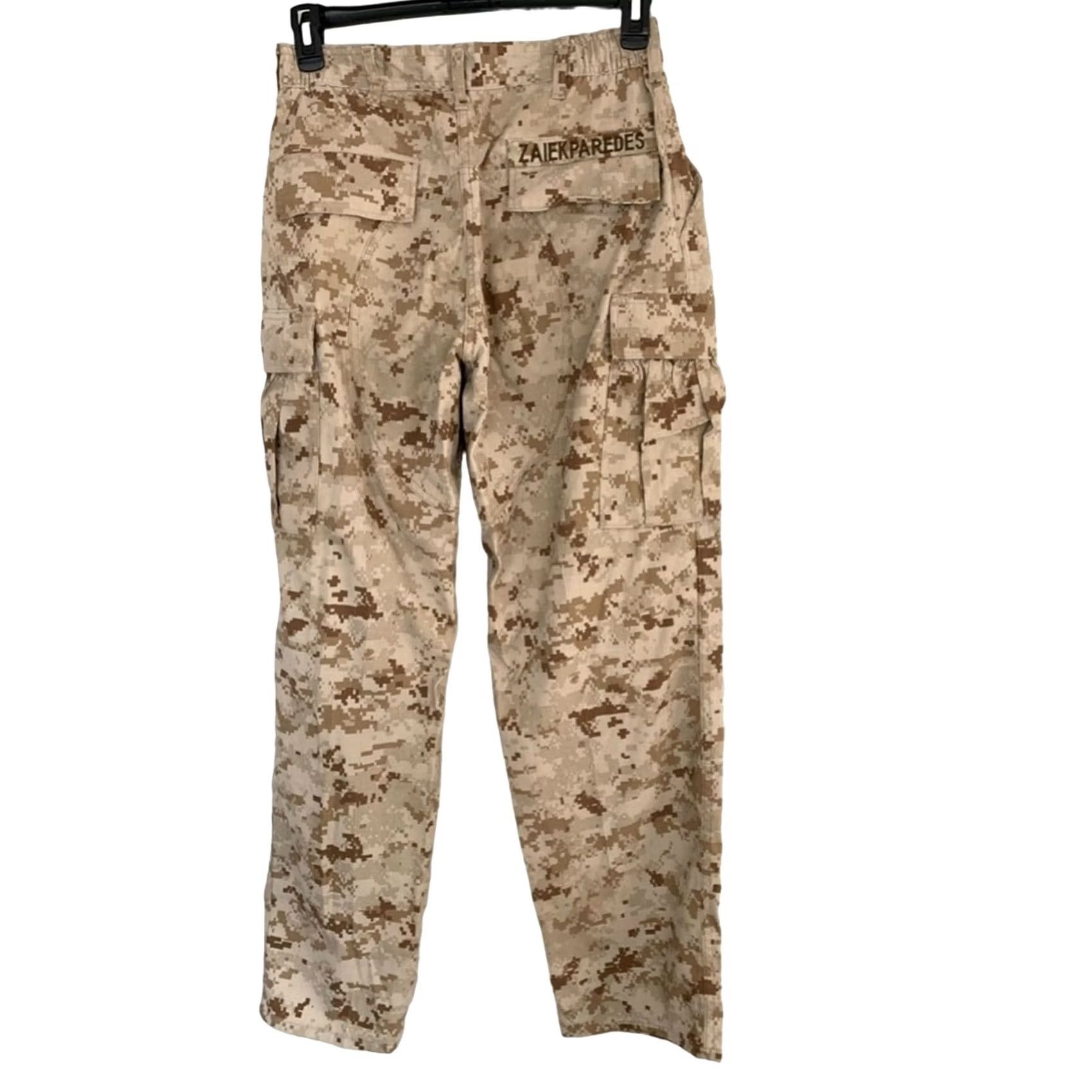 Vintage MENS MILITARY ISSUE DESERT CAMOUFLAGE MARPAT TROUSER PANTS SIZE 33X30 Regular Brown Camouflage Cargo Mens 33 Mens MILITARY Size US 33 - 2 Thumbnail