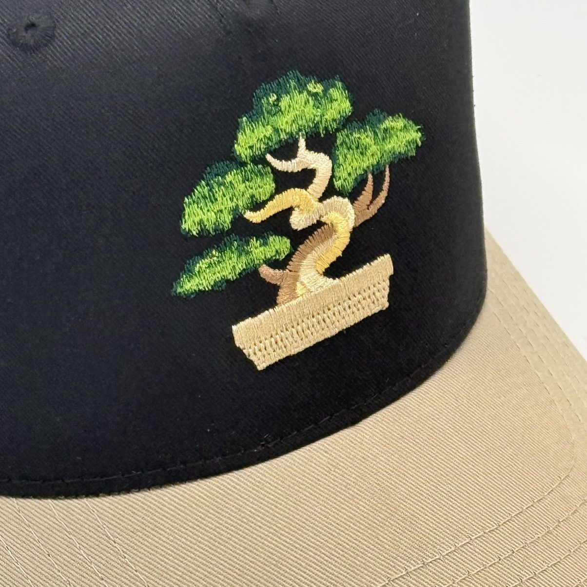 Japanese Brand New York Bonsai Tree Black and Khaki Snapback Size ONE SIZE - 8 Thumbnail
