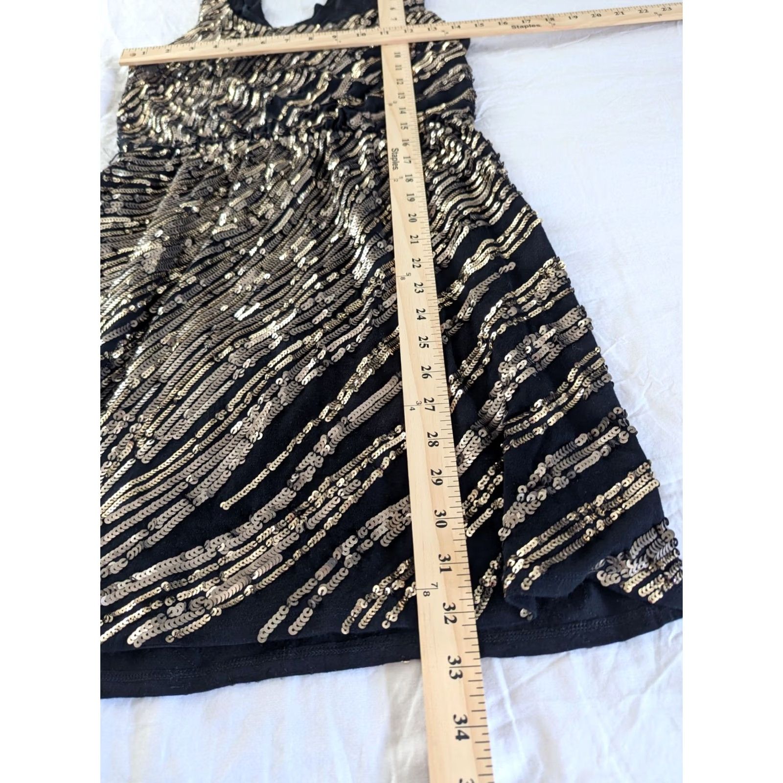 Express Express Sequin Surplice Back Mini Dress S Womens Glitter Holiday Gatsby Velvet Black Multi Color Size S / US 4 / IT 40 - 5 Thumbnail