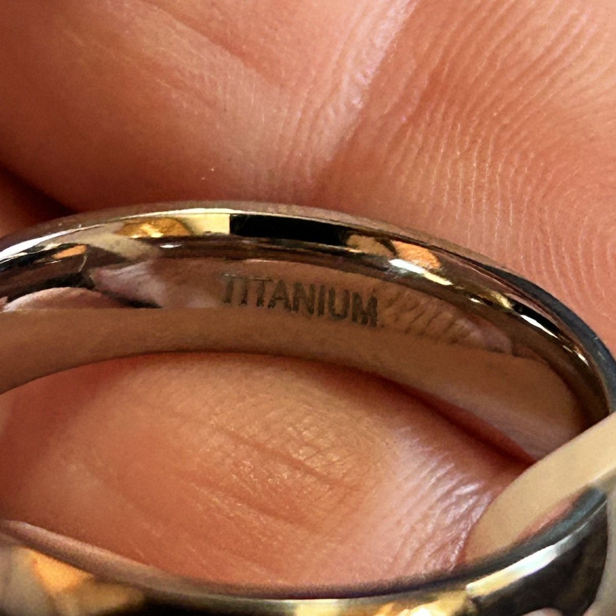 Jewelry Men’s 6mm polished Titanium comfort band wedding ring NIB 13 Size ONE SIZE - 4 Thumbnail