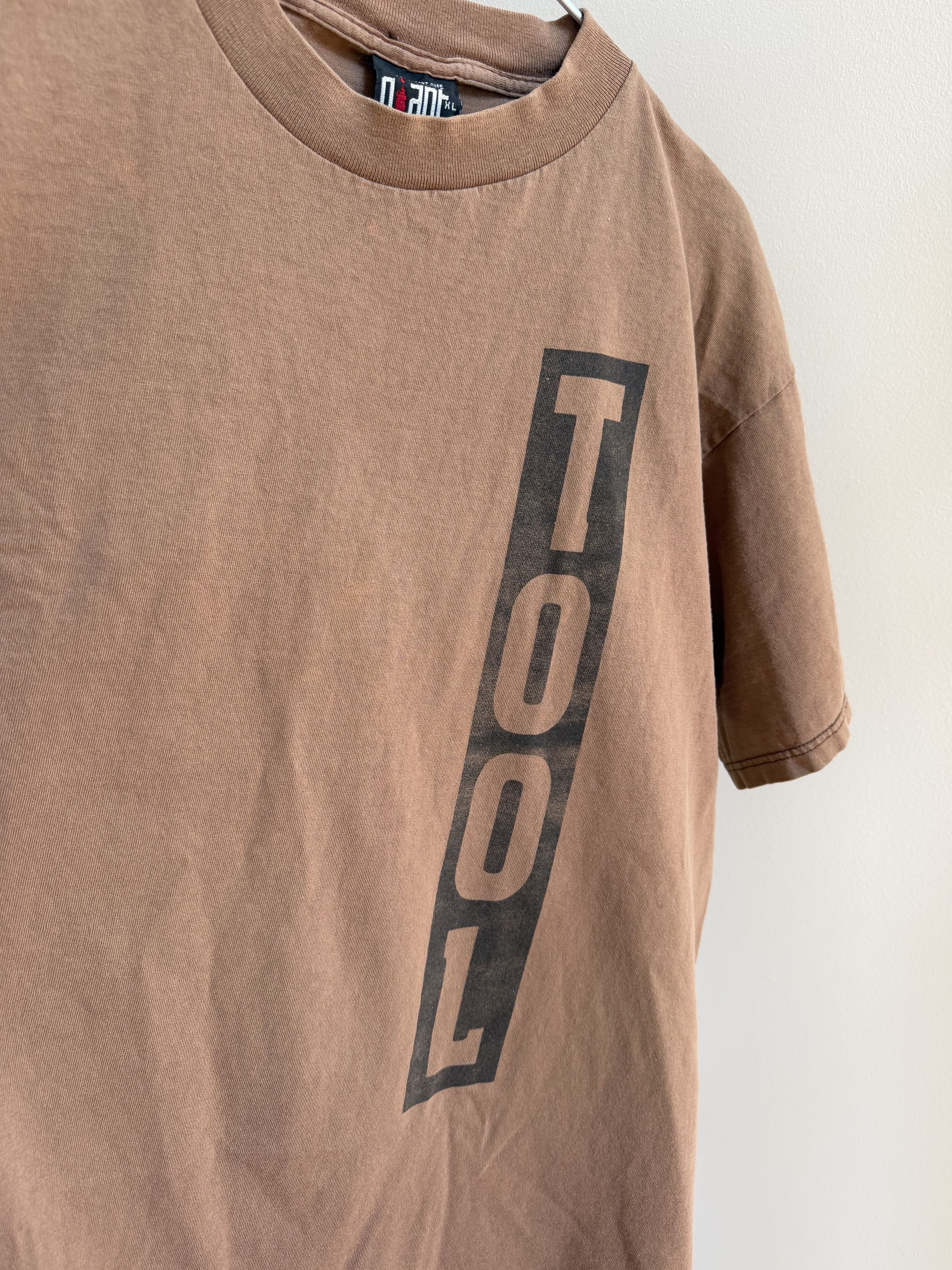 Vintage 1990's Faded Brown TOOL Spiral T-Shirt Size US XL / EU 56 / 4 - 3 Thumbnail