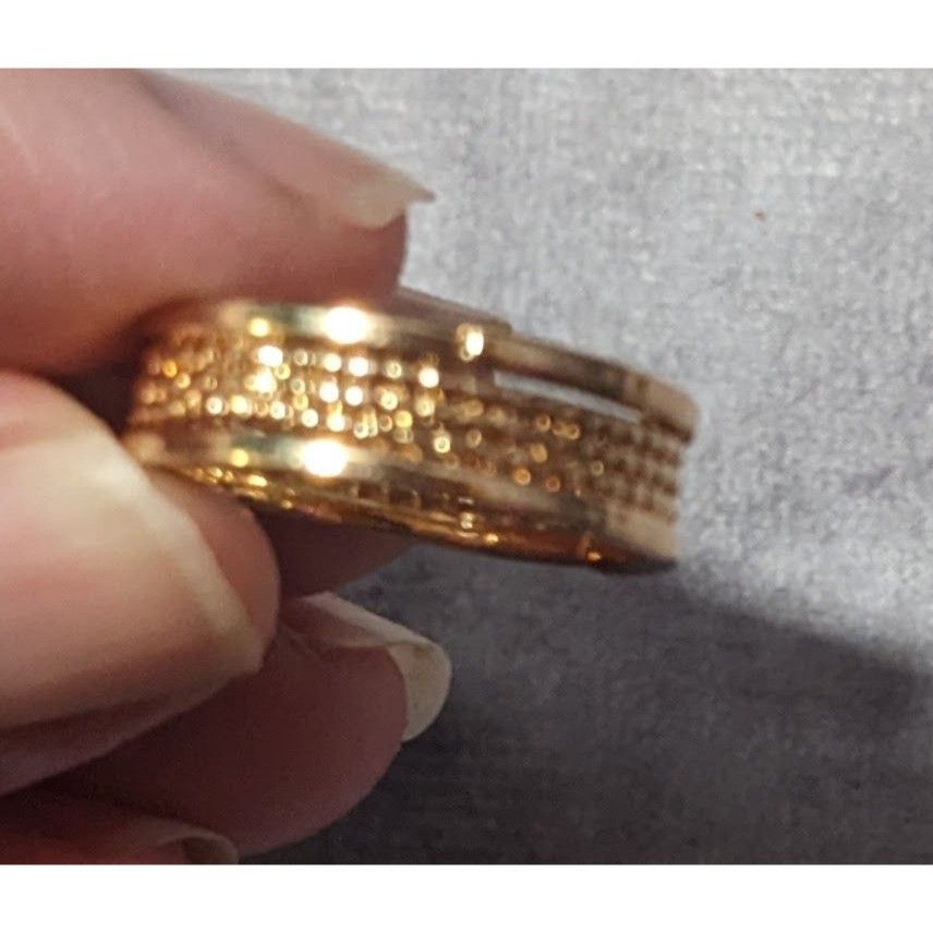 Other Gold Tone Rope Textured Fashion Ring Size 7 Size ONE SIZE - 8 Thumbnail