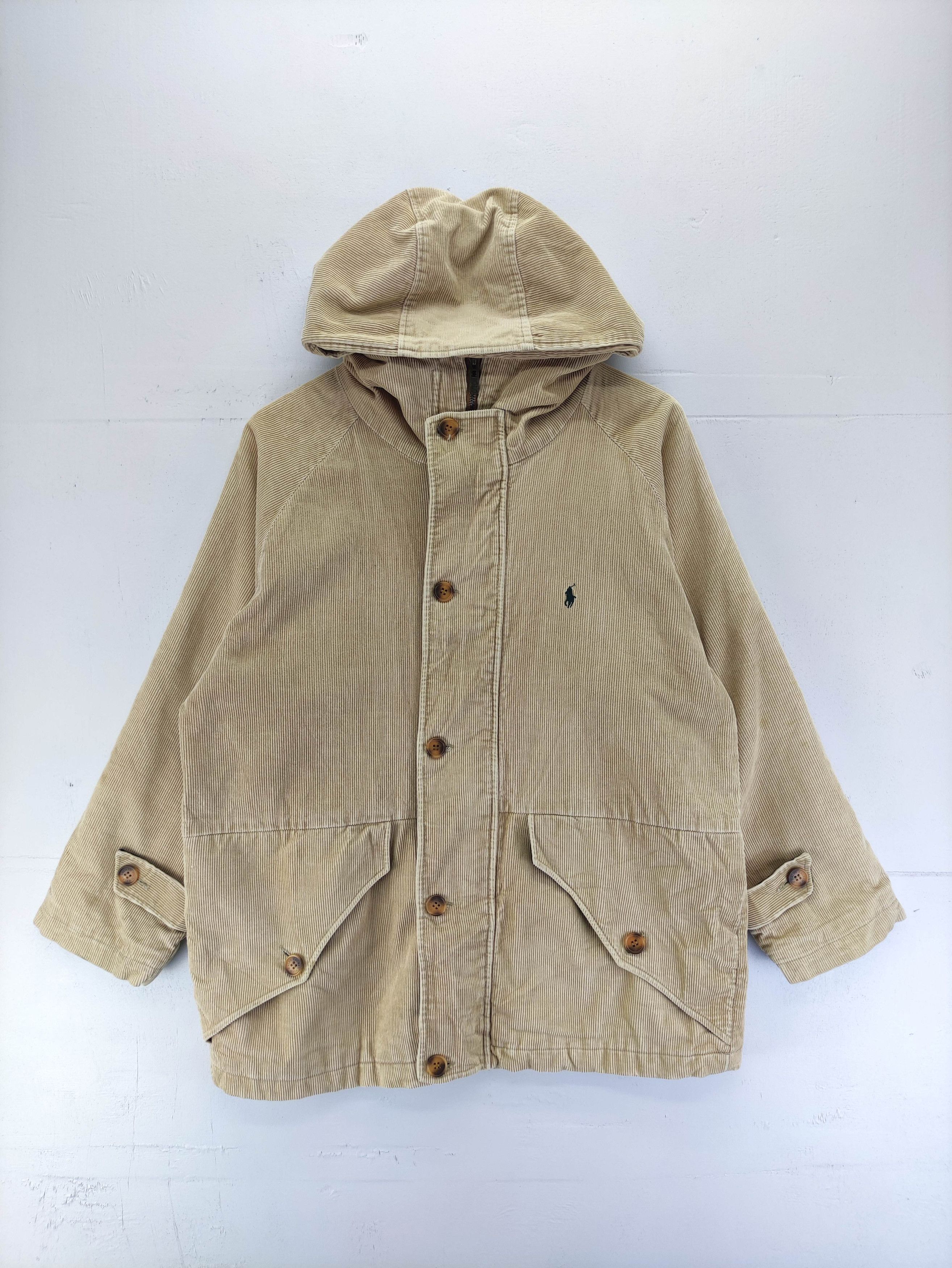 Polo Ralph Lauren Vintage Polo Ralph Lauren corduroy Hoodie Jacket Zipper Size US L / EU 52-54 / 3 - 1 Thumbnail