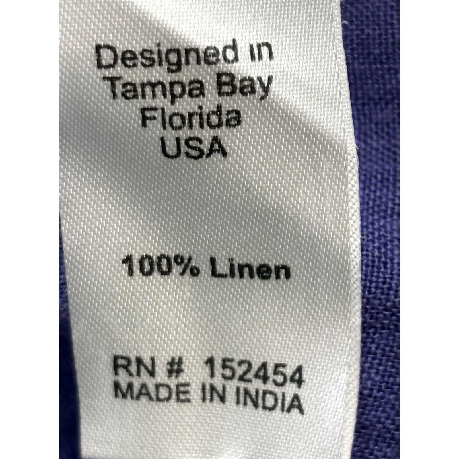 Vintage Karyn Seo Linen Embroidered Top Shirt Womens M Purple Boho Lagenlook Coastal Shirt Womens M Purple Boho Lagenlook Coastal Size M / US 6-8 / IT 42-44 - 8 Thumbnail