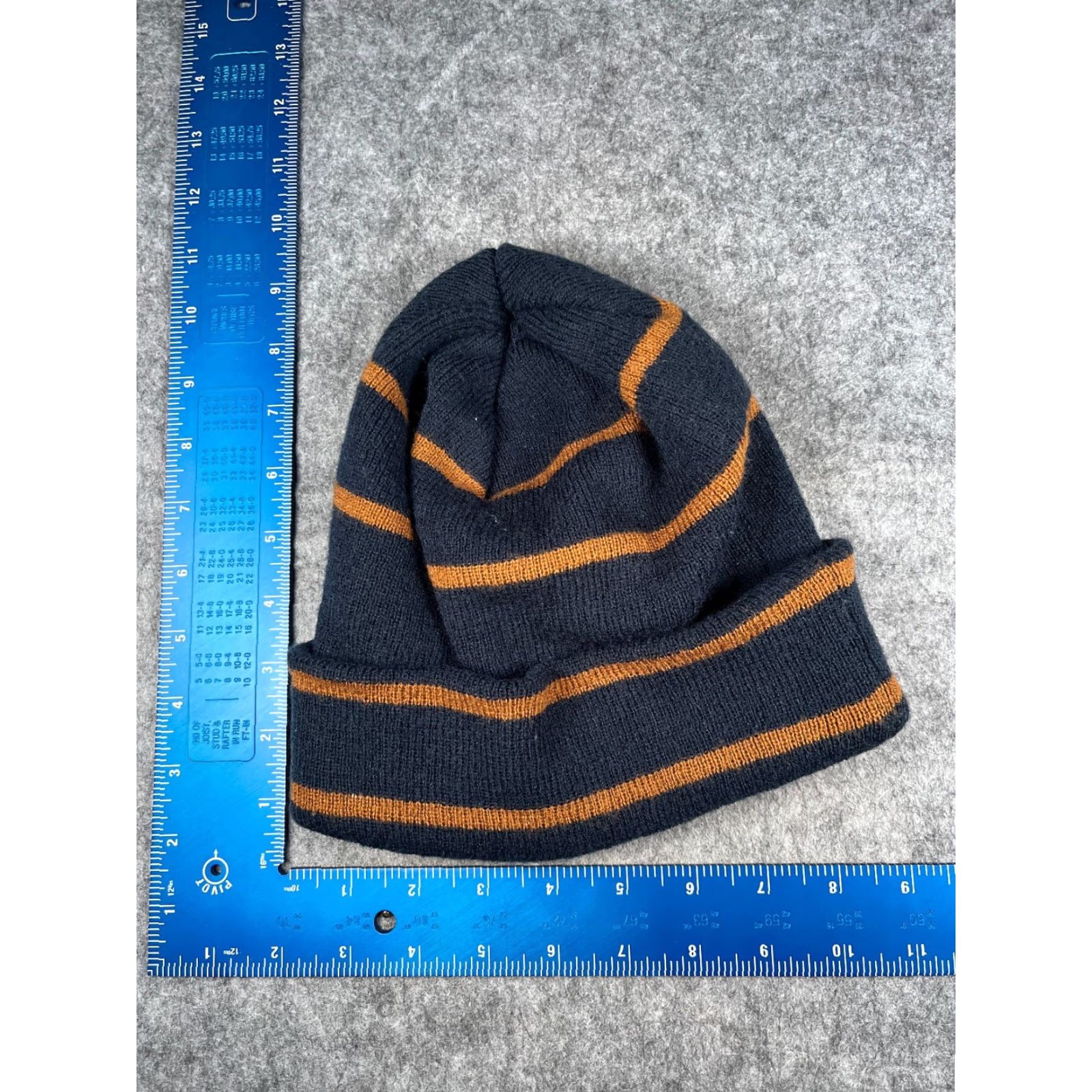 Vintage Artex Knitting Mills Inc Beanie Adult One Size Blue Beige Knit AnimalFeed Acrylic Hats Size ONE SIZE - 4 Thumbnail