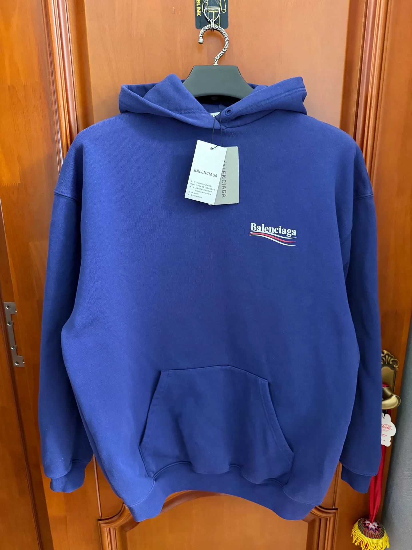 DEFEND PARIS balenciaga blue logo hoodie medium size Size US M / EU 48-50 / 2 - 1 Thumbnail
