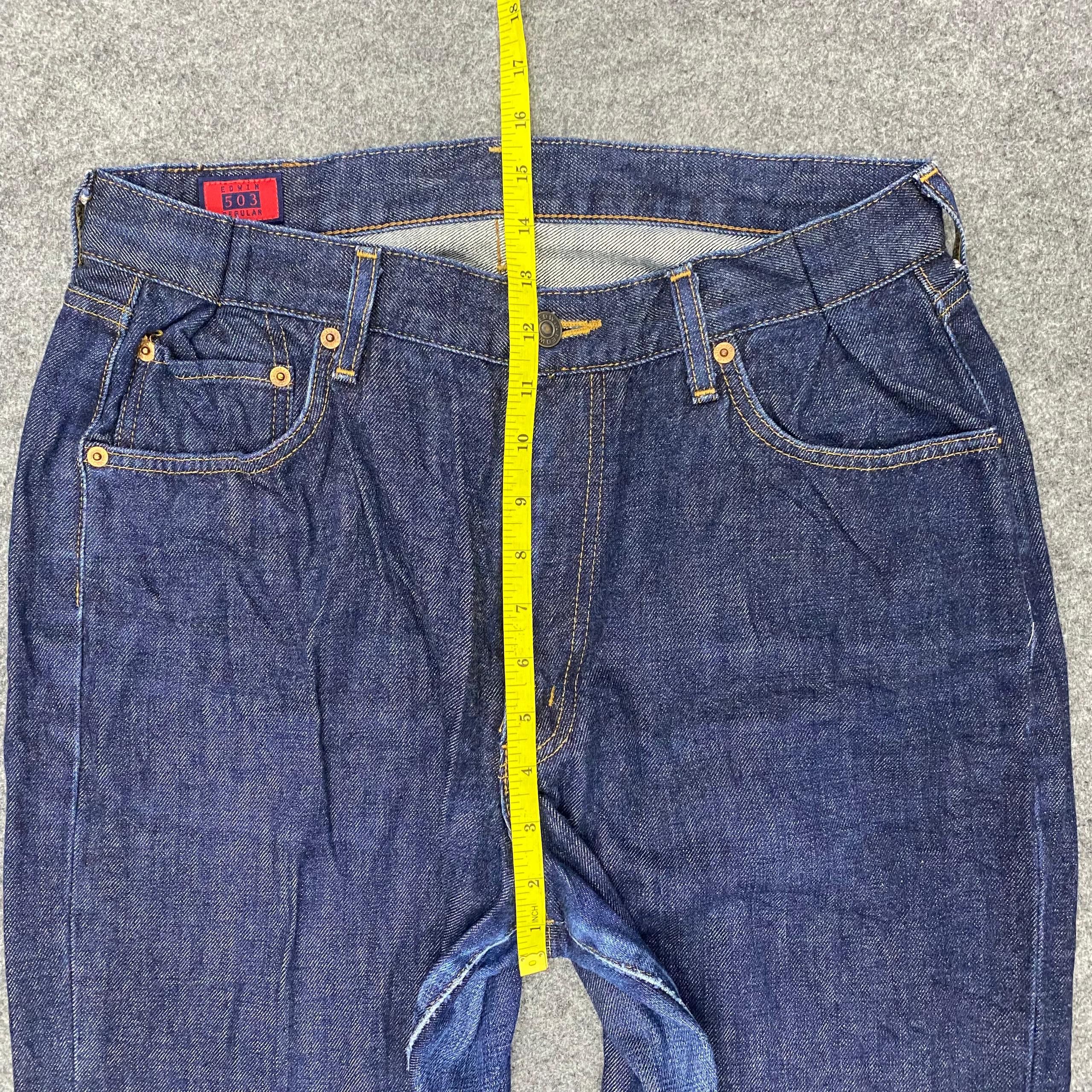 Edwin 💥Best Offer💥Vintage Edwin 503 Distressed Denim Size US 32 / EU 48 - 7 Thumbnail