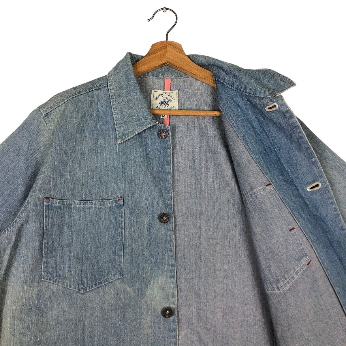 Japanese Brand 🔥Vtg Denim Chore Chambray Jacket Beverly Hills Polo Club Size US M / EU 48-50 / 2 - 10 Thumbnail