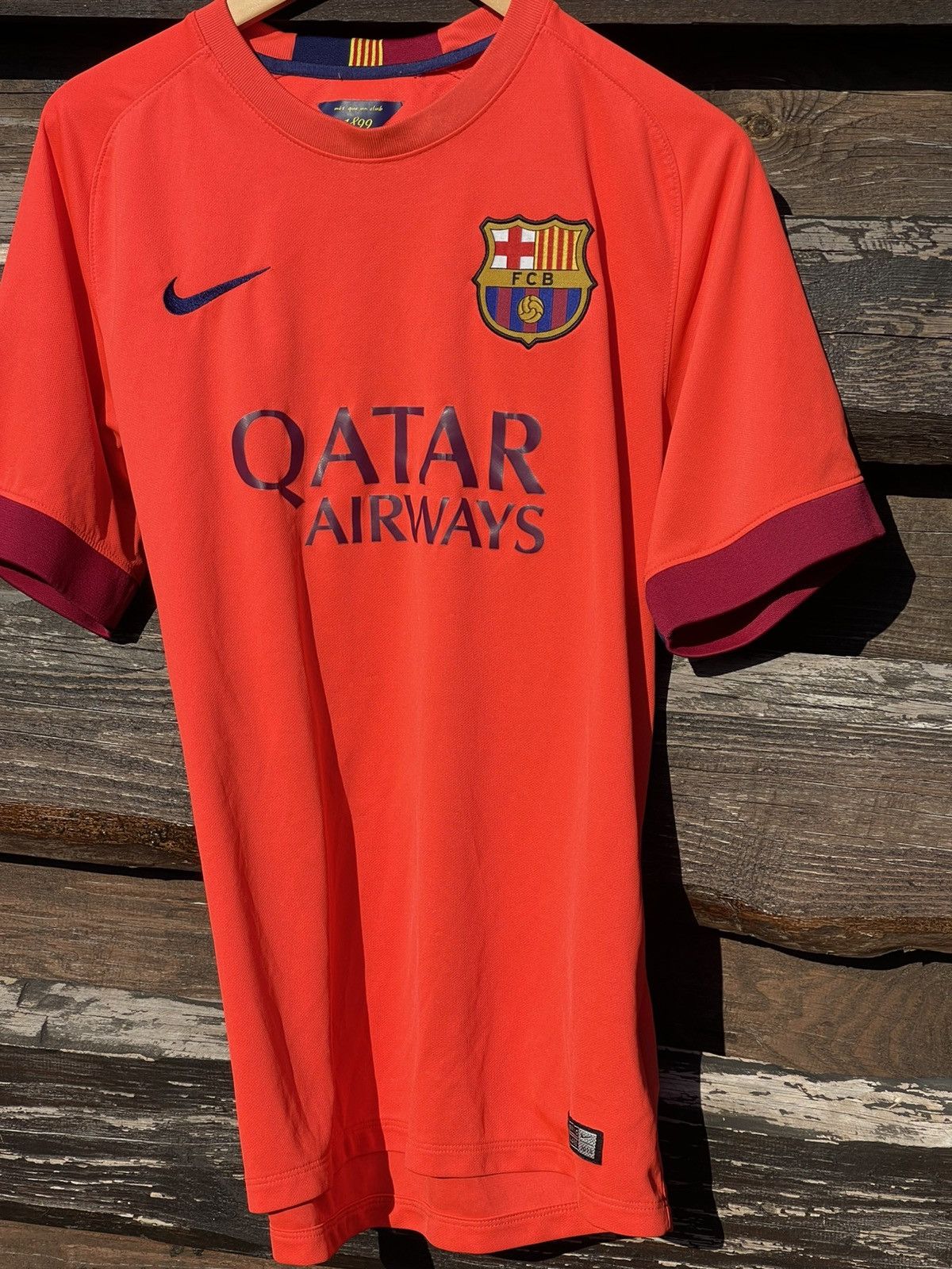 Nike 2014 Nike Barcelona Acid Soccer Jersey Vintage Size US L / EU 52-54 / 3 - 3 Thumbnail