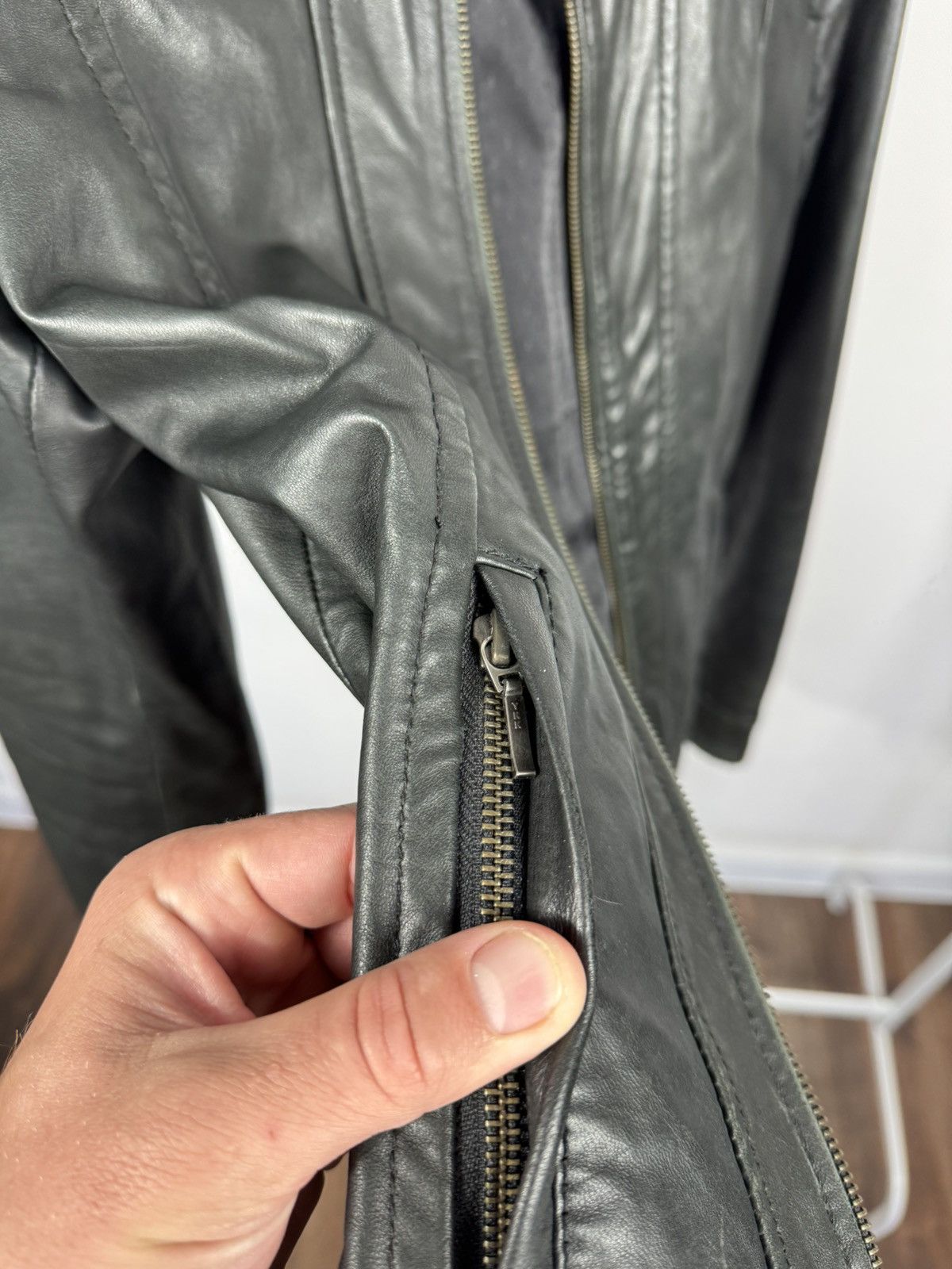 Other Monsoon Women’s Black Leather Biker Jacket Slim Fit Moto S Size S / US 4 / IT 40 - 11 Thumbnail