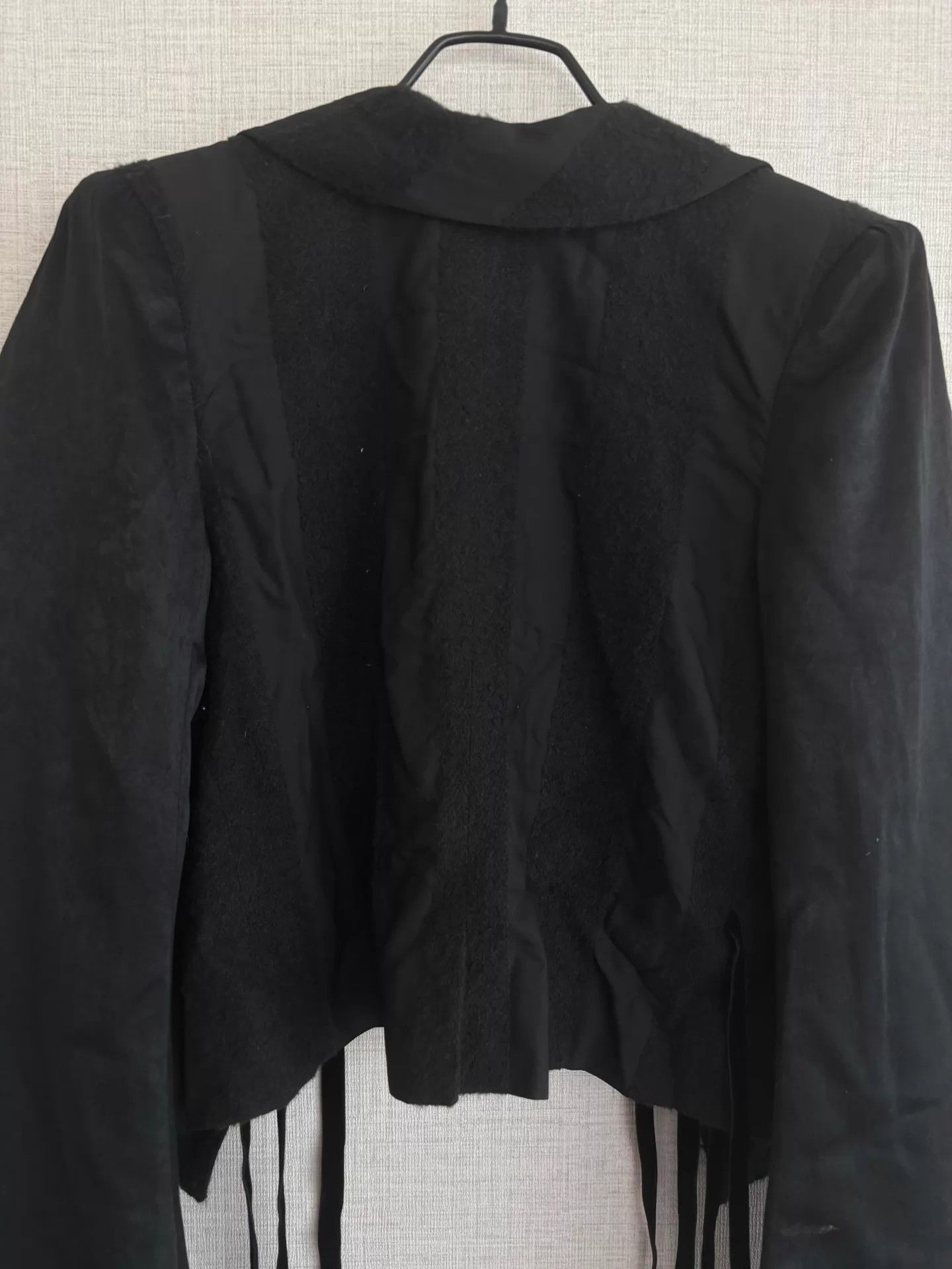 Ann Demeulemeester Ann Demeulemeester Blk Short Blazer 36 Lace Cuffs Size XS / US 0-2 / IT 36-38 - 8 Thumbnail