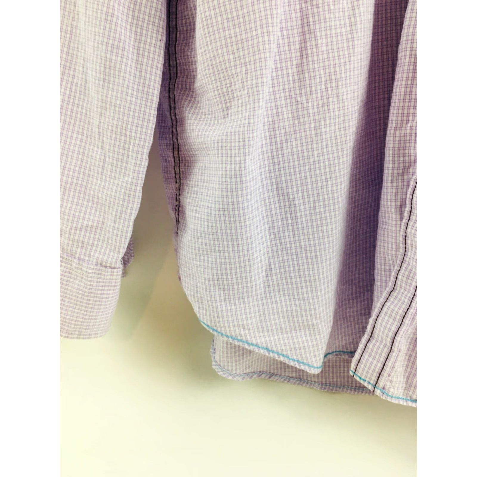 Vintage Article Shirt Men's XL Button Up Long Sleeve Side Pocket Checkered Cotton Size US XL / EU 56 / 4 - 4 Thumbnail