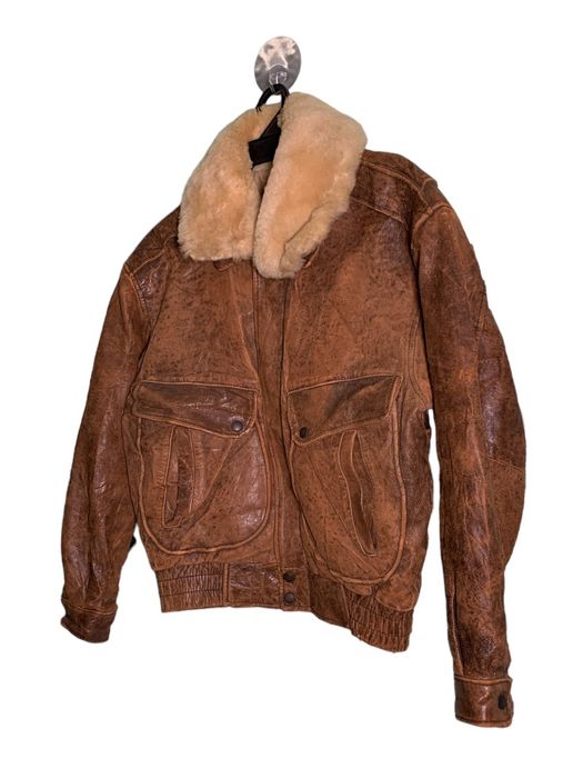 Vintage Vintage Skelly Airplane Oil Leather Jacket Grailed
