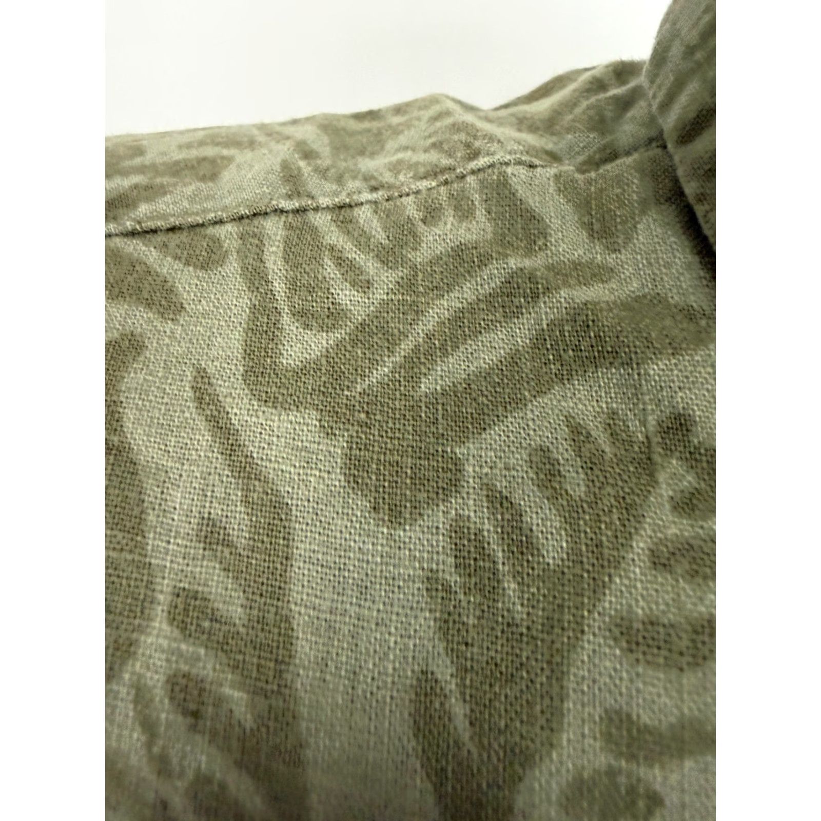 Old Navy VINTAGE Old Navy Shirt Men M Floral Olive Linen Cotton Button-Up Short Sleeve Hawaiian Beach Y2K Vintage 90s Theme Size US M / EU 48-50 / 2 - 3 Thumbnail