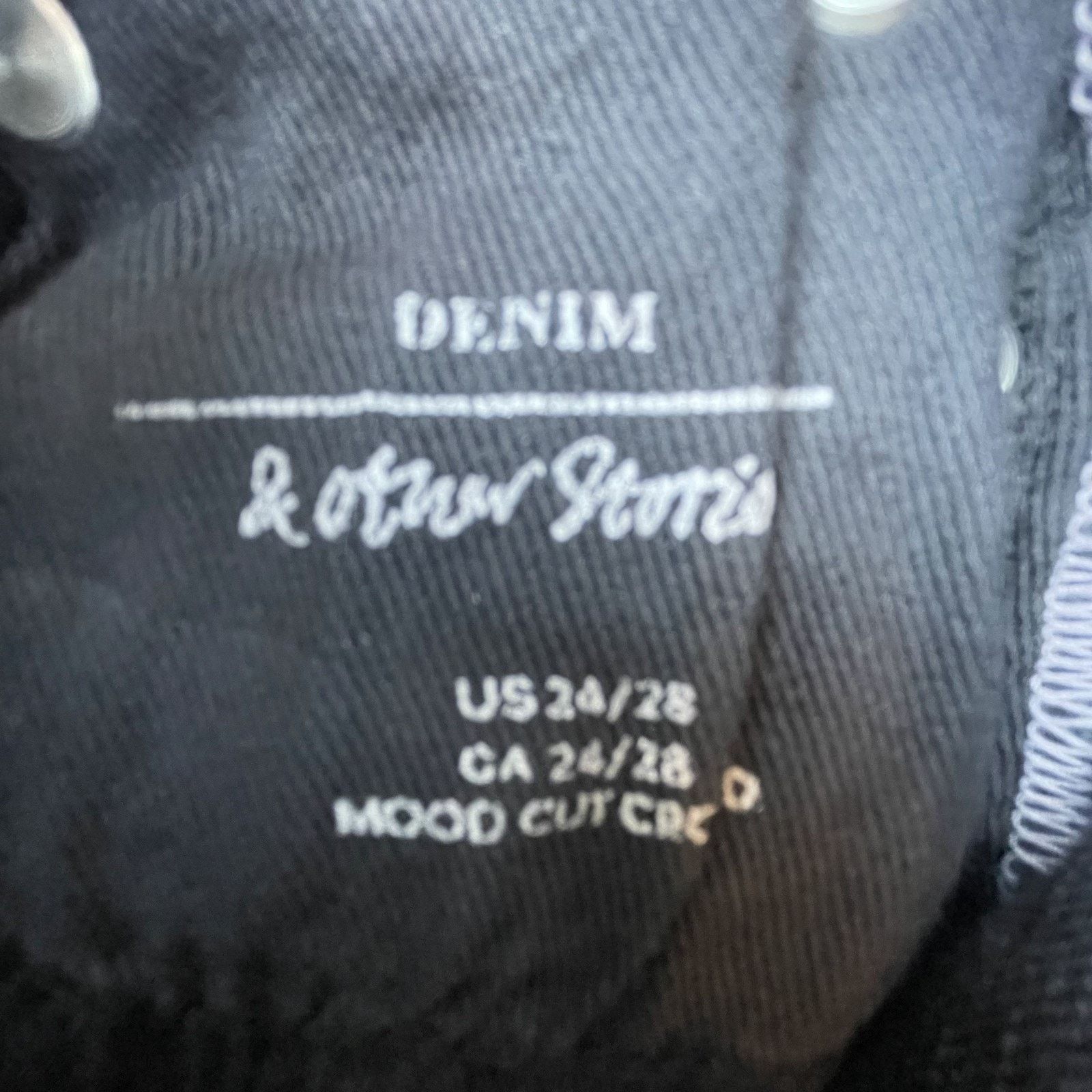 & Other Stories & Other Stories Jeans Womens 24 Black Straight Mood Cut Crop Size 24" / US 00 / IT 34 - 8 Thumbnail