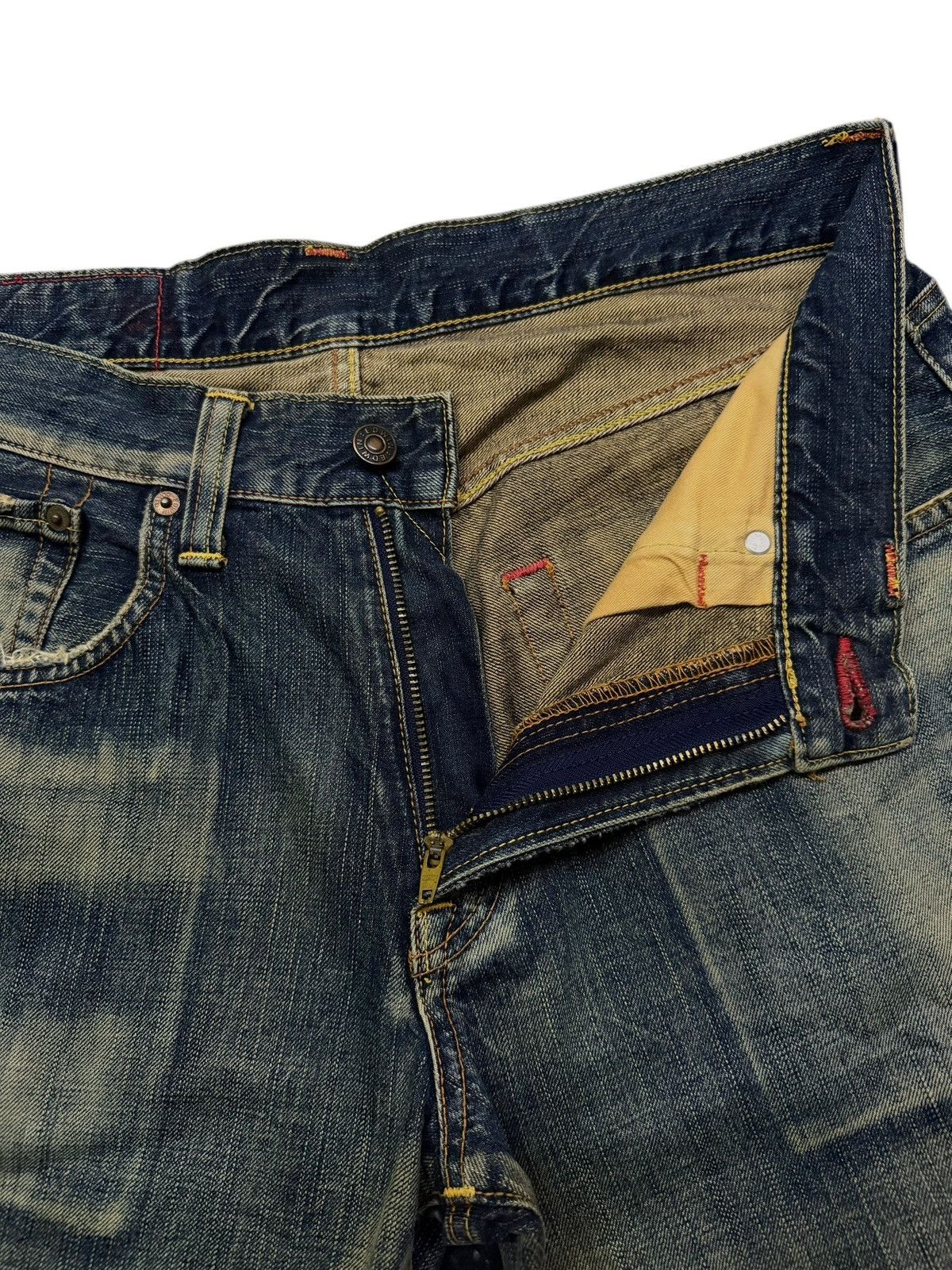 Edwin Vintage 00s Edwin 504 Japan, Vintage Faded Denim Jeans | W34 Size US 34 / EU 50 - 9 Thumbnail