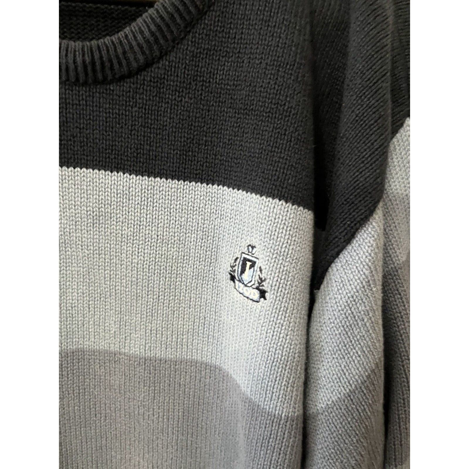 Izod VINTAGE Izod Sweater Mens XL Blue Striped Knit Crew Neck Cotton Made in USA 90s Mens Size US XL / EU 56 / 4 - 4 Thumbnail