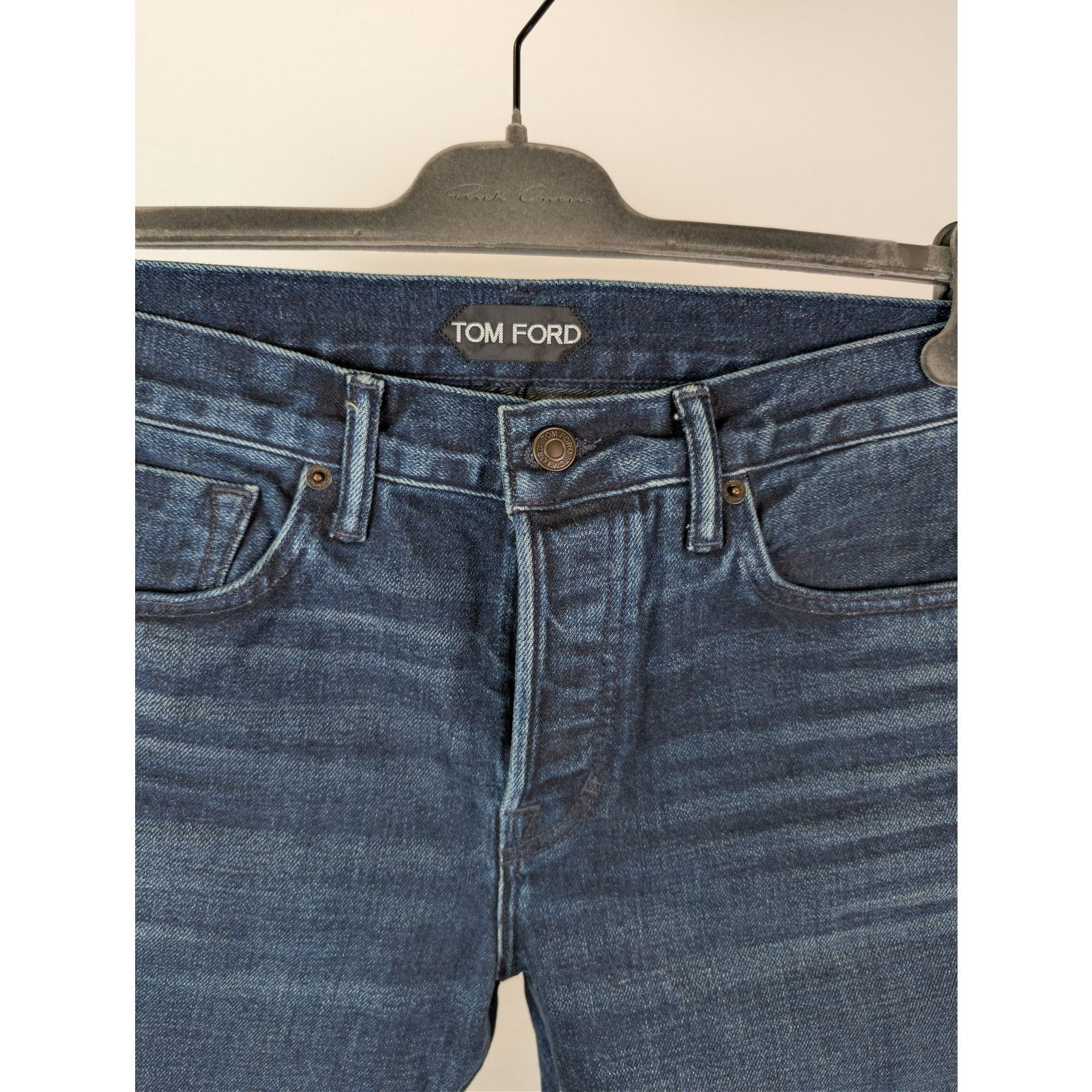 Tom Ford o1rshd1 Q:3 / Slim Fit Denim Jeans in Navy Blue 36 Size US 36 / EU 52 - 8 Thumbnail