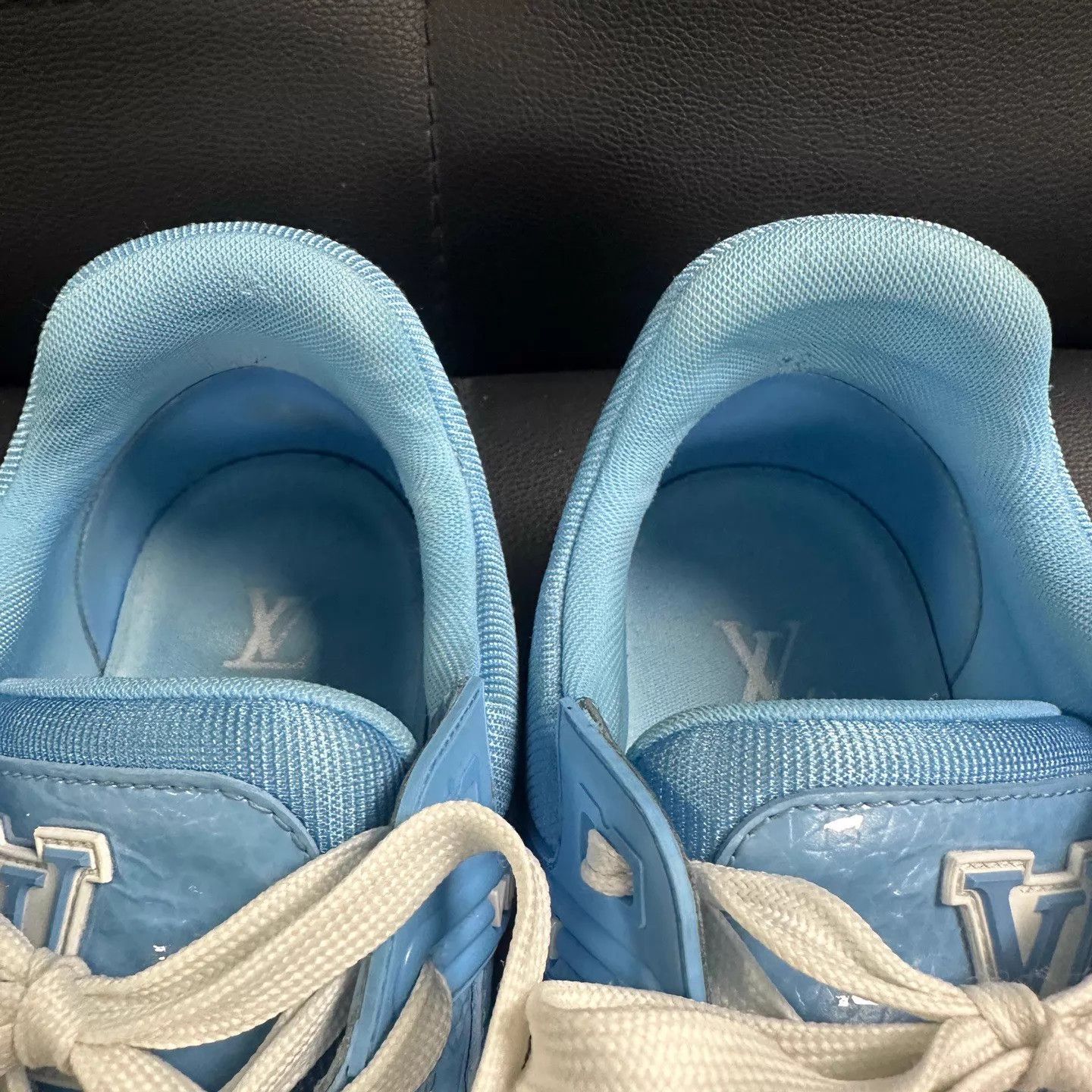 Louis Vuitton LV 25 Trainer Patent Blue Artistic Men's Low Top Size US 9 / EU 42 - 7 Thumbnail