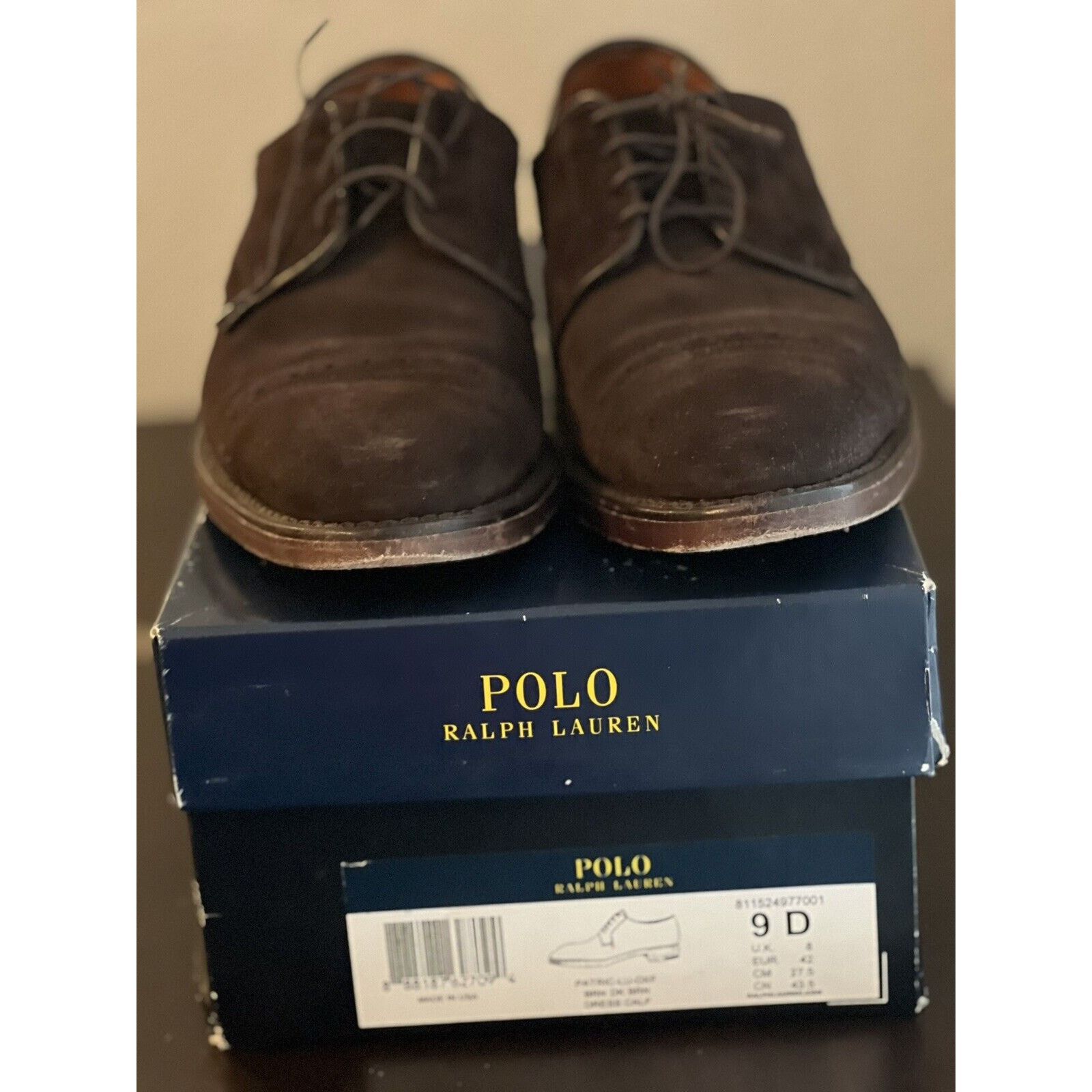 Polo Ralph Lauren Polo Ralph Lauren Size 9 D Sueded Leather Oxford Shoes Mens Size US 8.5 / EU 41-42 - 9 Thumbnail