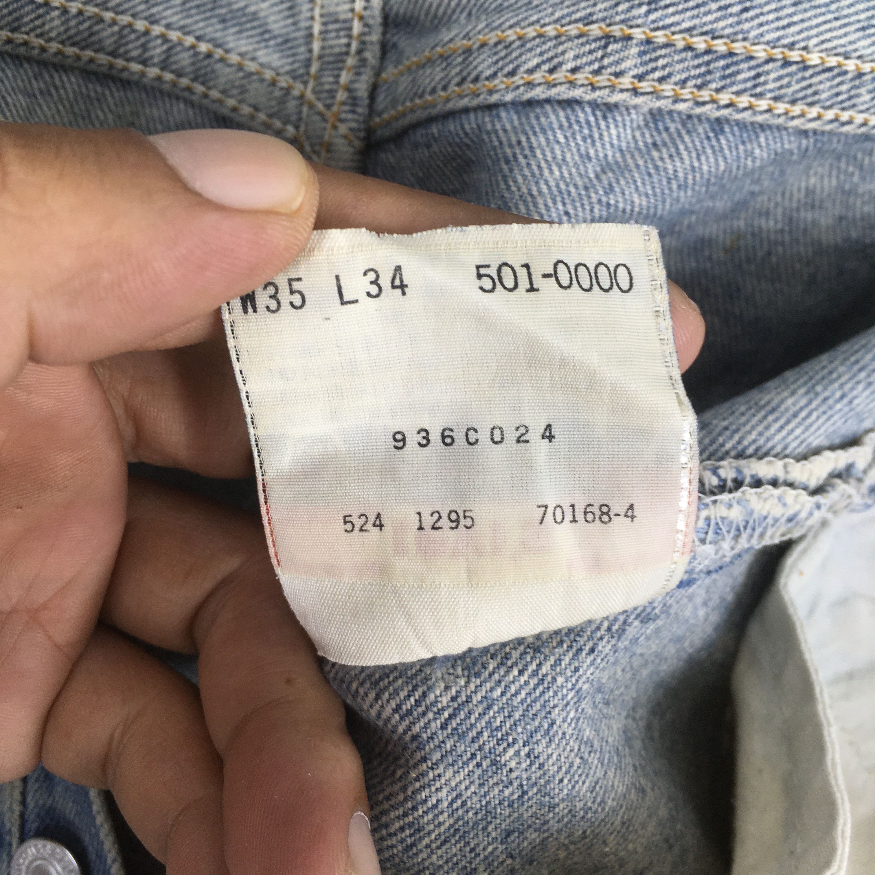 Levi's ize 32x30.5 Vintage 90s Levi's 501 Distressed Jeans S2017 Size US 32 / EU 48 - 12 Thumbnail