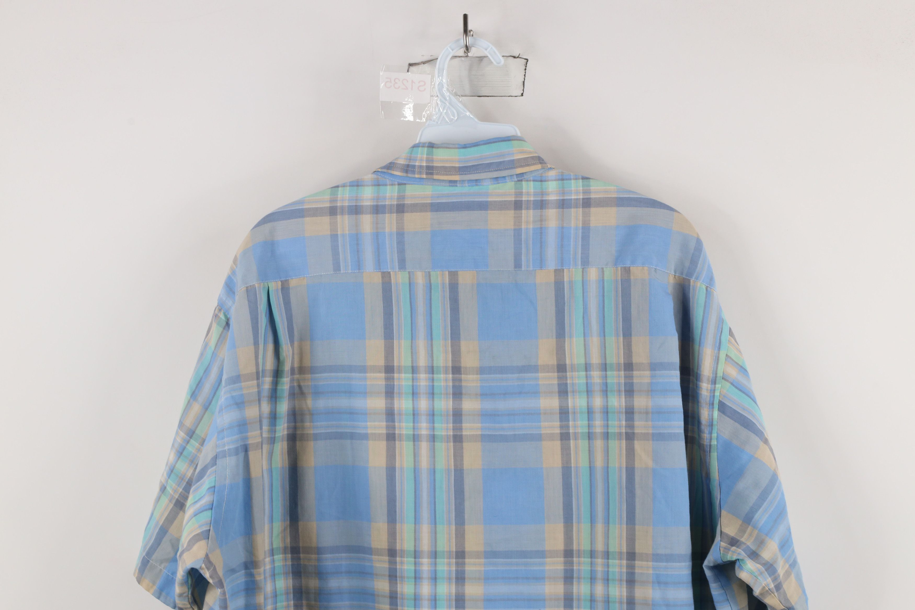 Levi's × Vintage Vintage 80s Levis Plaid Short Sleeve Button Down Shirt Size US XL / EU 56 / 4 - 11 Thumbnail