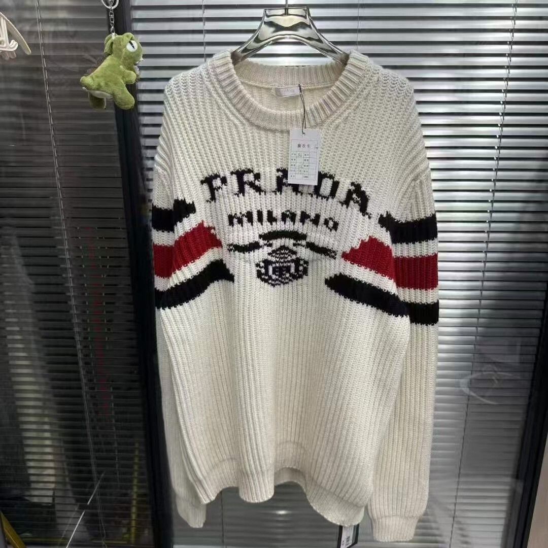 Prada Prada Slogan Cashmere Sweater Size US XL / EU 56 / 4 - 1 Thumbnail