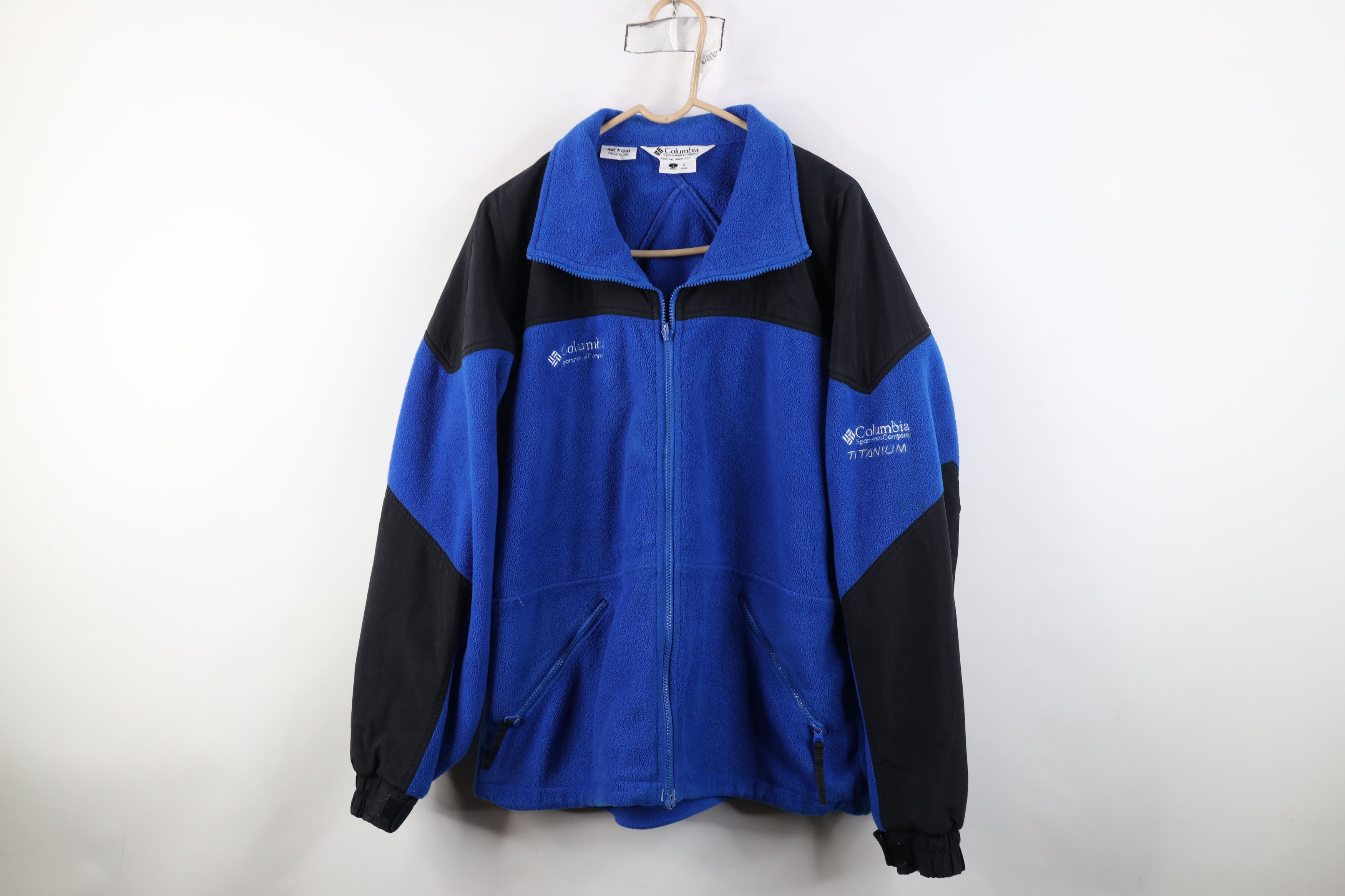 Vintage 90s Columbia Color Block Full Zip Fleece Jacket