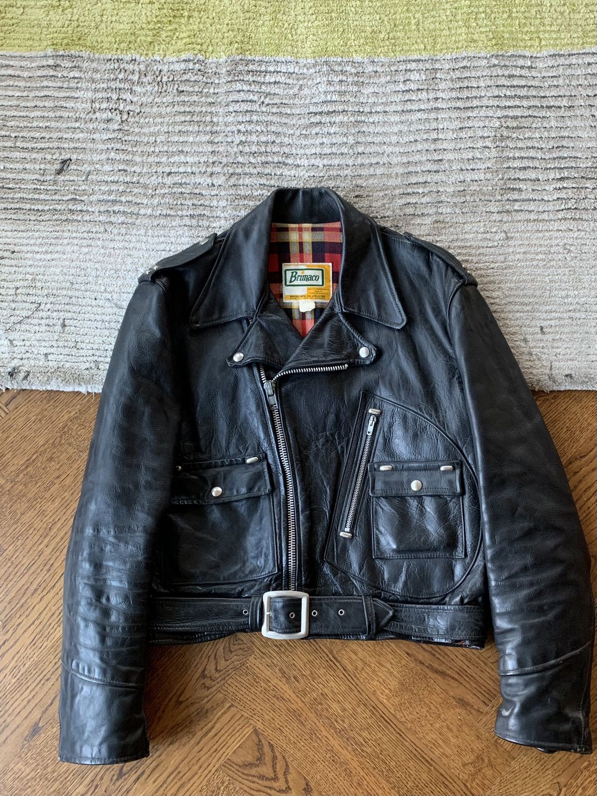 希少✨70s Brimaco カナダ製 ヴィンテージ ライダースジャケット 38 🦌 70s Brimaco Leather Jacket MADE IN CANADA🇨🇦 カナダの