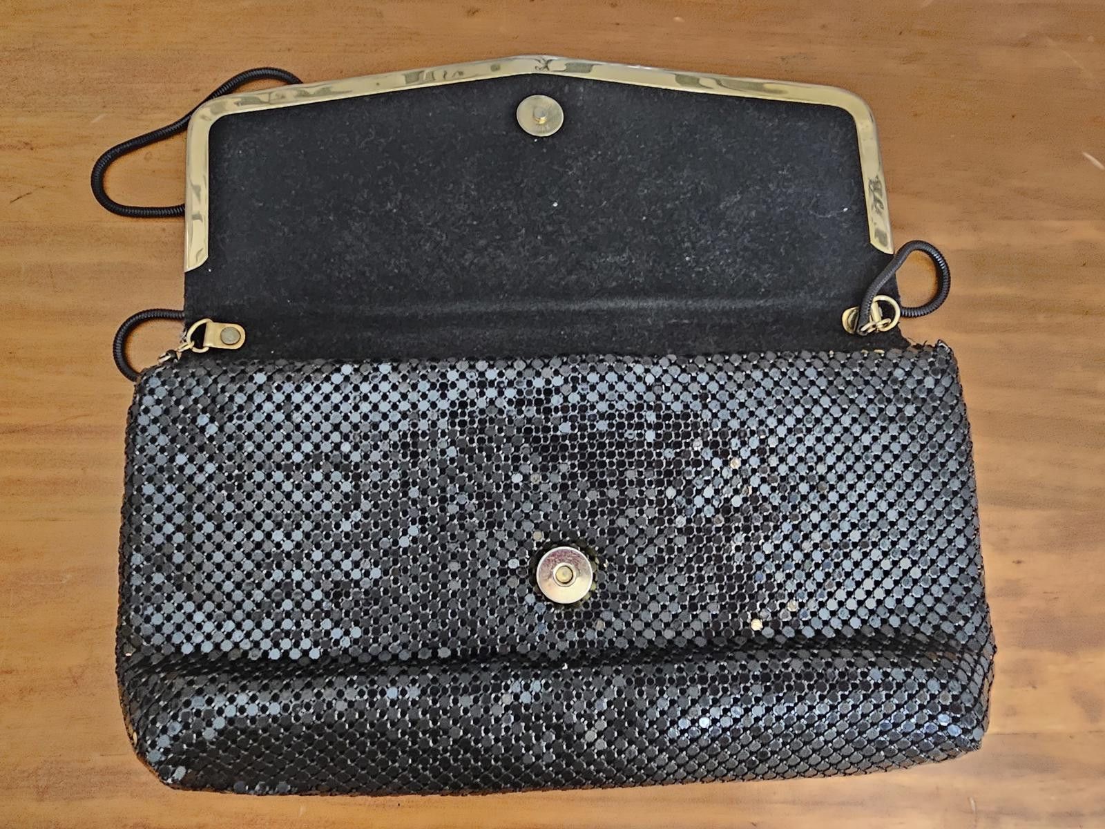 Other Sequin Clutch Bag Black Womens Vintage Size ONE SIZE - 2 Thumbnail