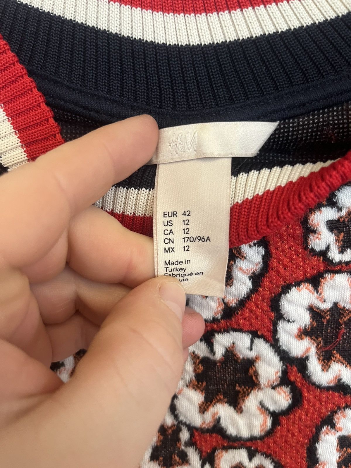 H&M H&M flower pattern long-sleeved knit sweater Size 12 Size XL / US 12-14 / IT 48-50 - 2 Thumbnail