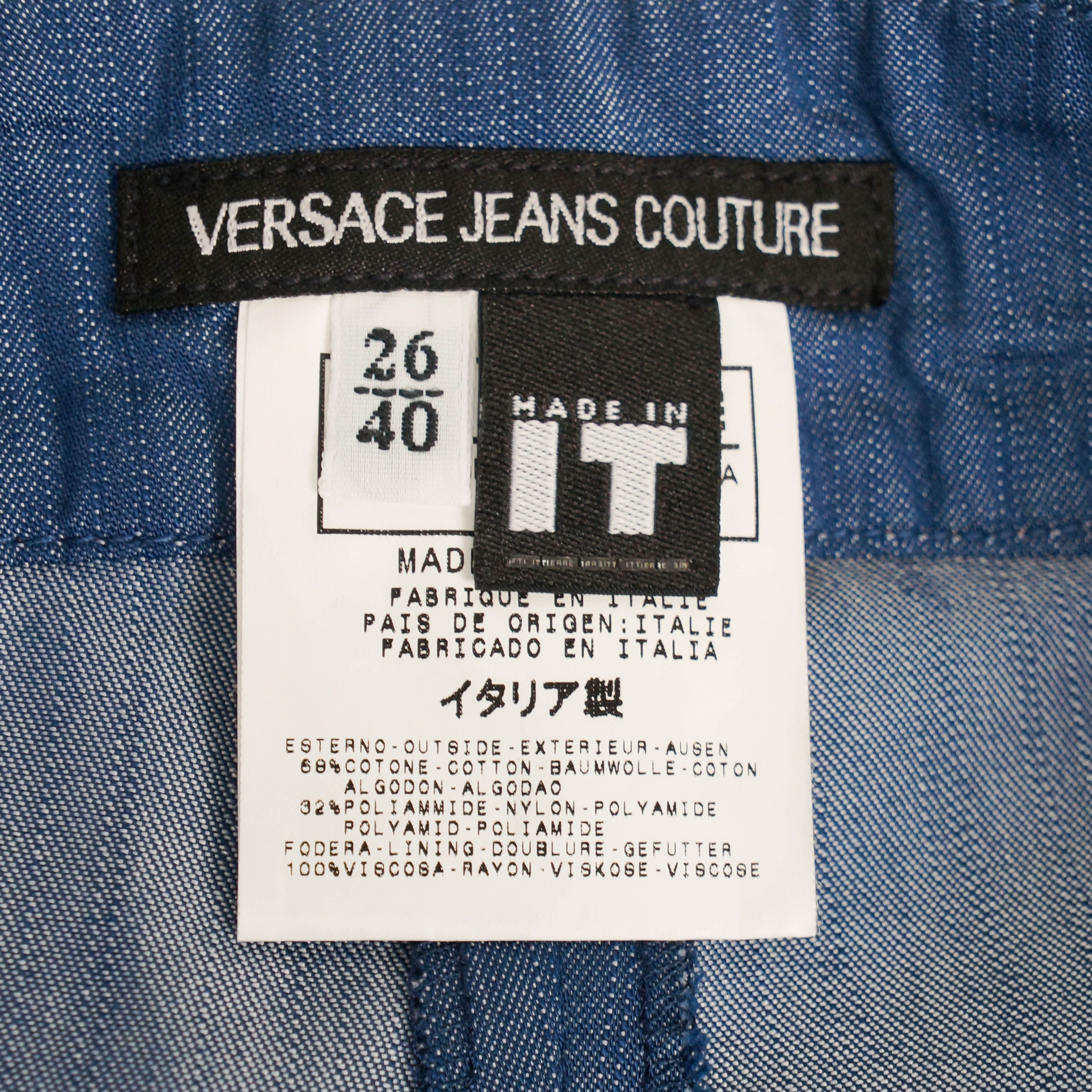 Versace VERSACE Jeans Couture 26/40 Blue Women Pants Vintage Size 26" / US 2 / IT 38 - 8 Thumbnail