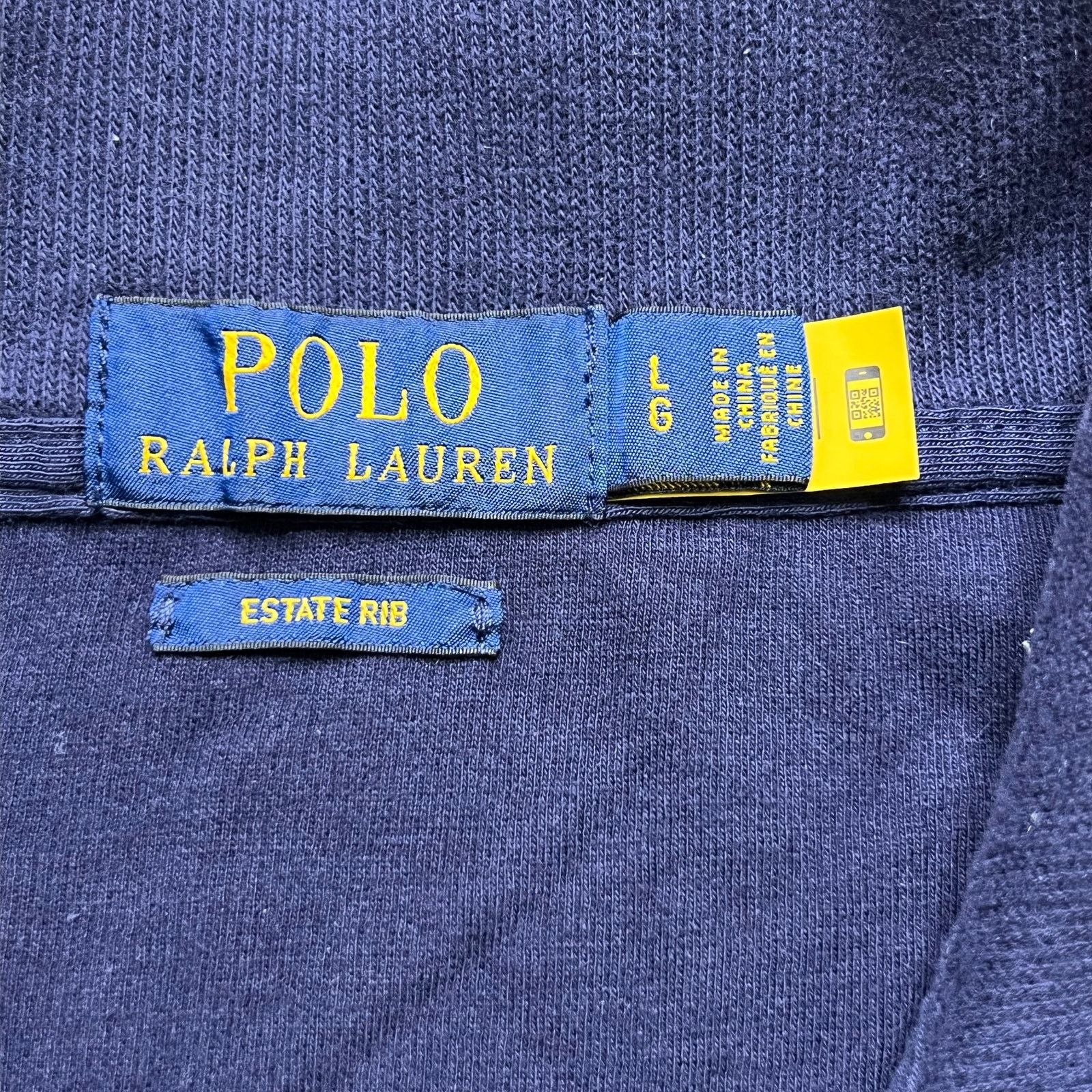 Polo Ralph Lauren Polo Ralph Lauren Men's Sz L Estate-Rib Cotton Quarter-Zip Size US L / EU 52-54 / 3 - 4 Thumbnail