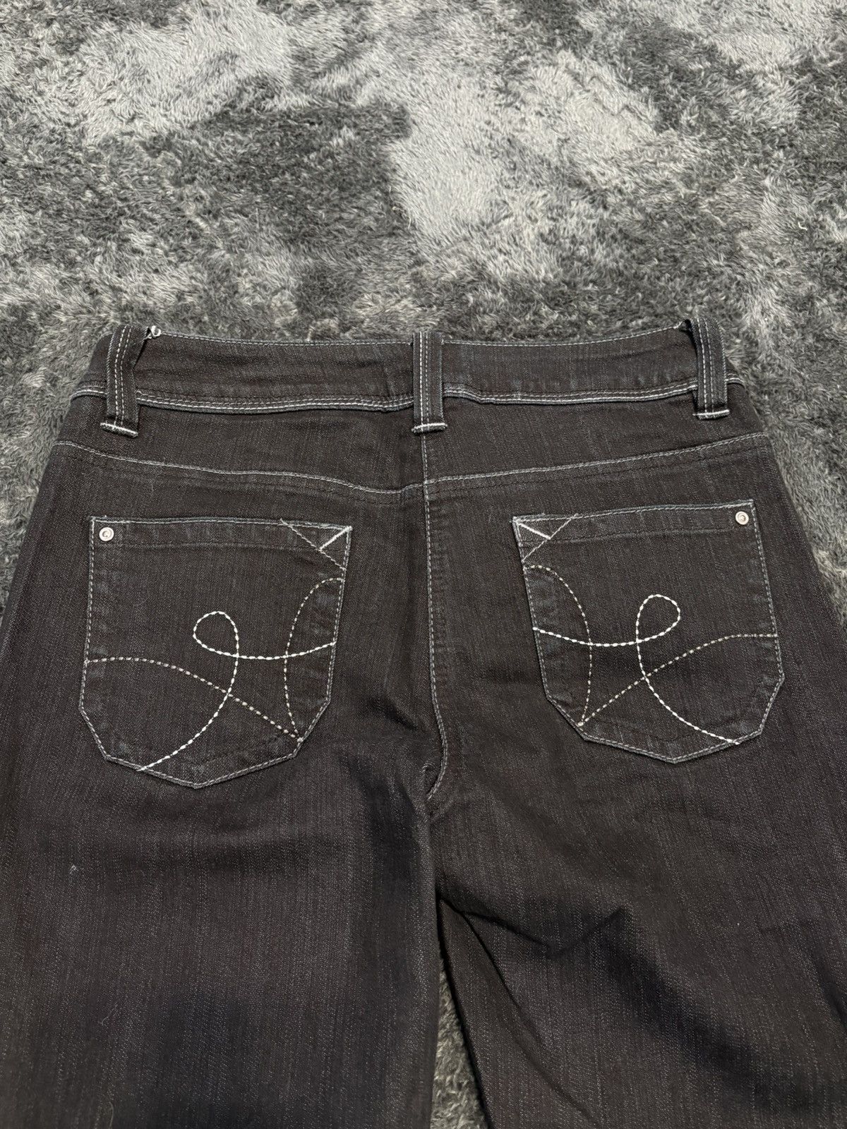 Hysteric Glamour Vintage Y2K Bootcut Flared Black Denim Jeans Size 27" / US 4 / IT 40 - 9 Thumbnail