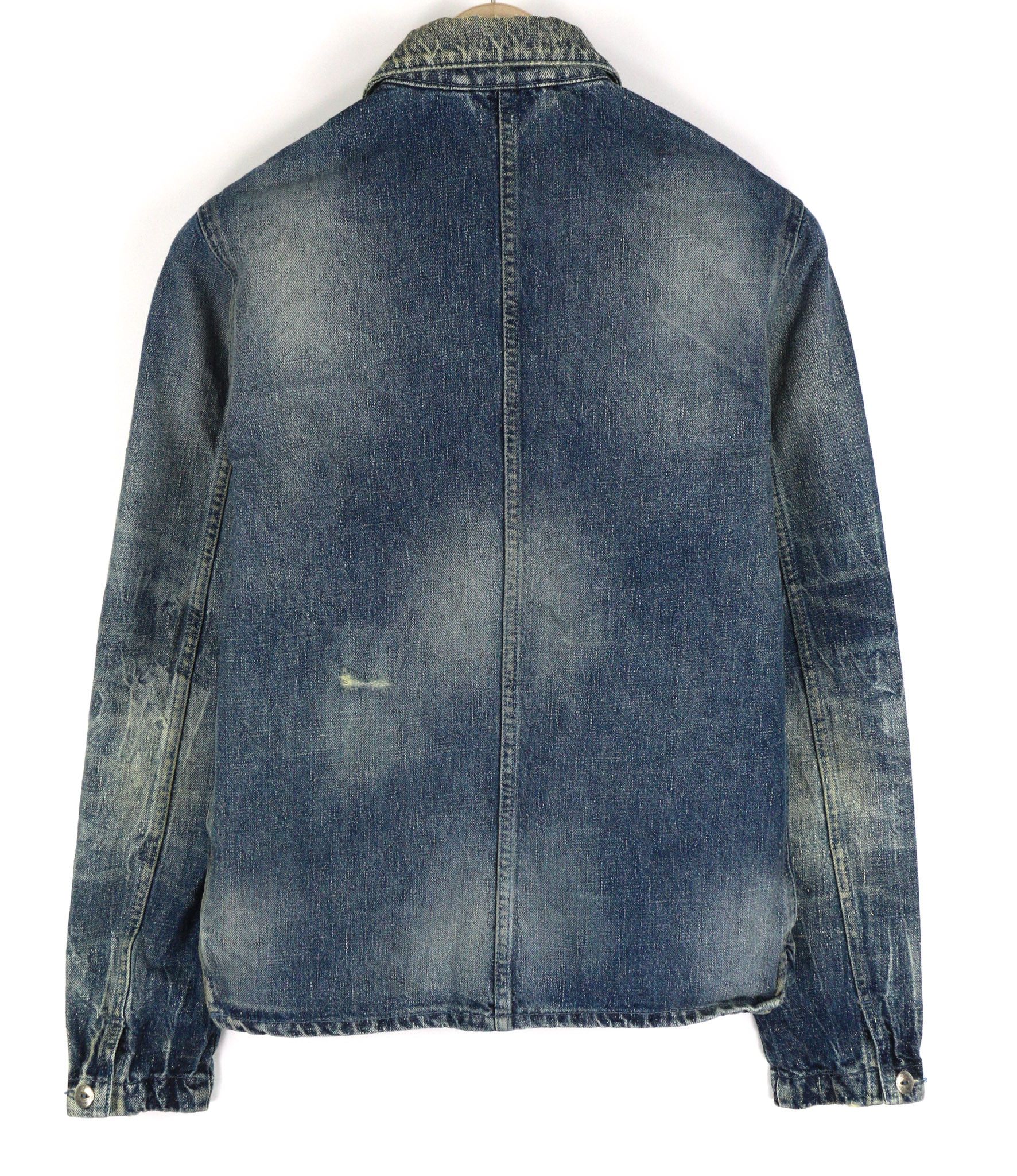 Nudie Jeans TRYGGVE XS Cosmic Blue Washed Polo Neck Logo 81613 Size US XS / EU 42 / 0 - 2 Thumbnail