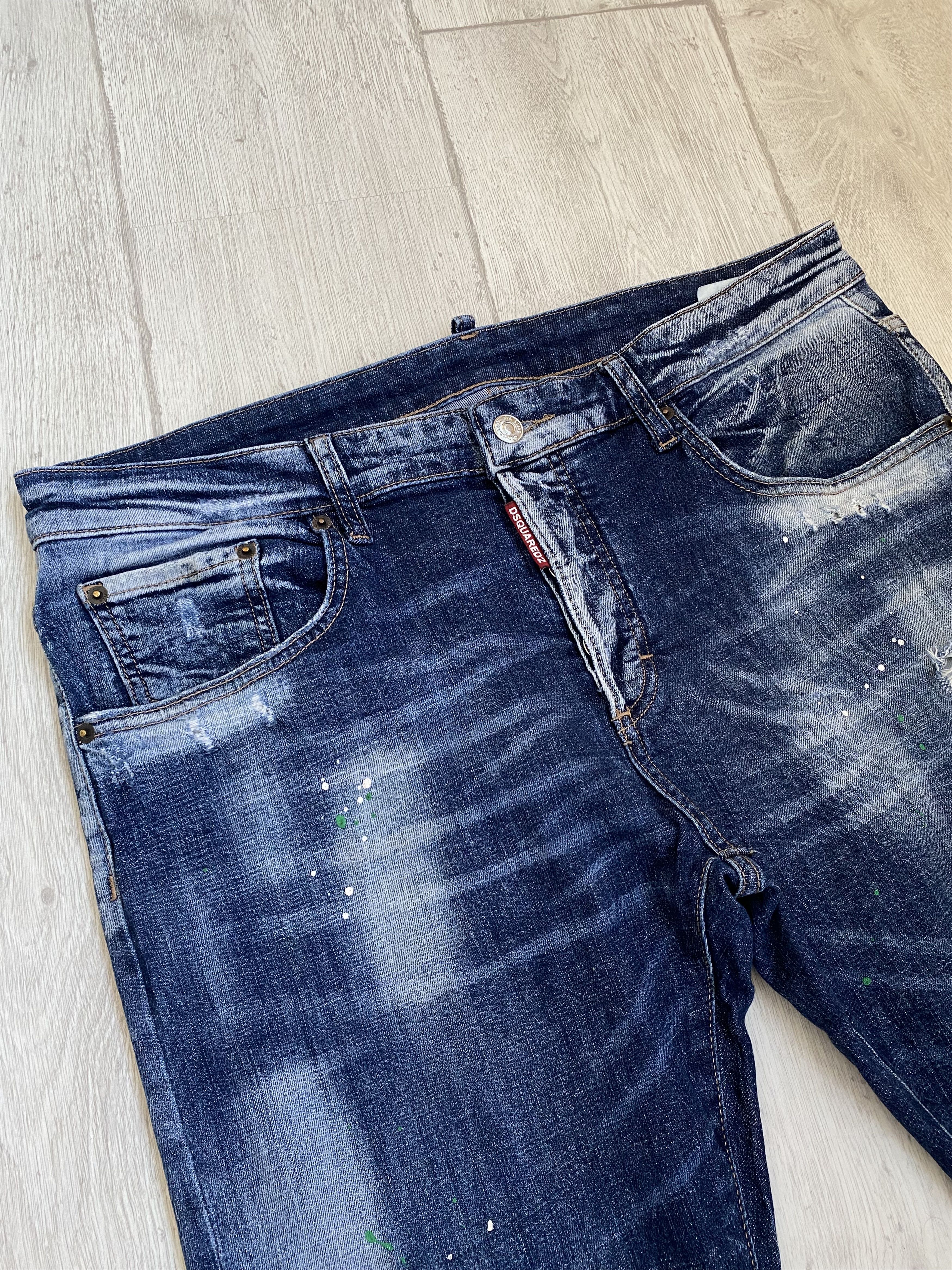 Dsquared2 × Hysteric Glamour × If Six Was Nine Rare vintage y2k Dsquared2 distressed painted skinny jeans Size US 38 / EU 54 - 18 Thumbnail