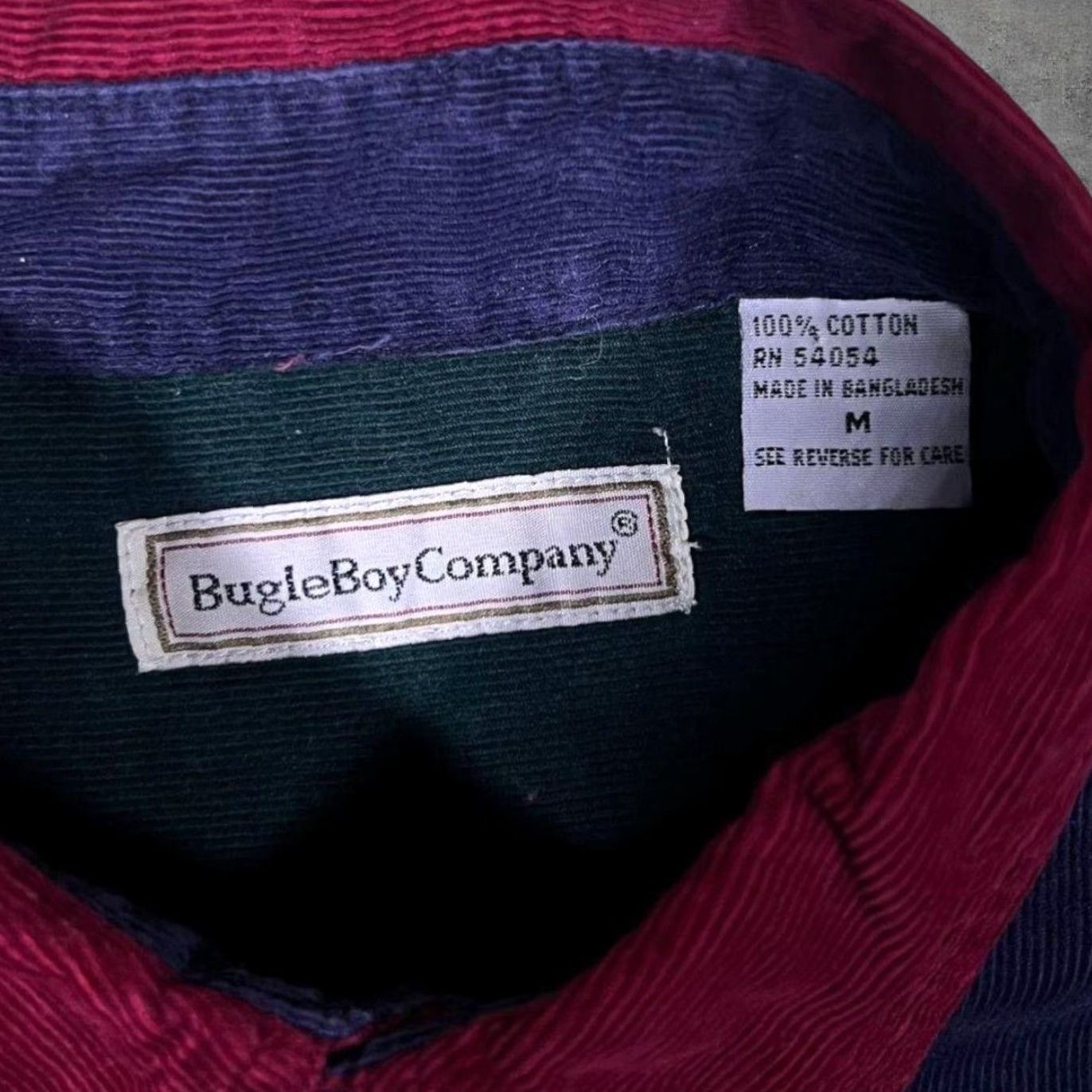 Bugle Boy VINTAGE Bugle Boy Colour Block Corduroy Long Sleeve Button-Up Shirt M Mens Regular Cotton Multicoloured Colour Navy Red Green 90s? Not needed Size US M / EU 48-50 / 2 - 3 Thumbnail