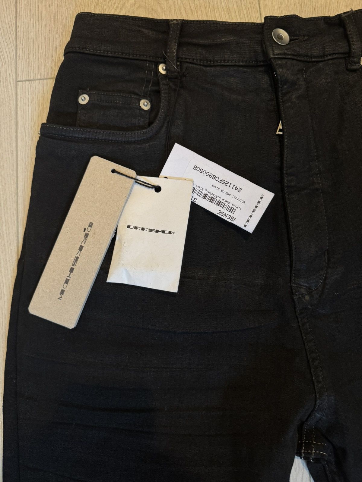 Rick Owens Drkshdw Rick Owens Black Whiskered Flared Jeans Size US 31 - 7 Thumbnail