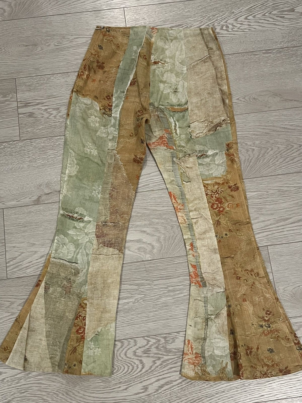 Acne Studios Acne Studios Patchwork Linen Flare Pants Size 32" / US 10 / IT 46 - 4 Thumbnail