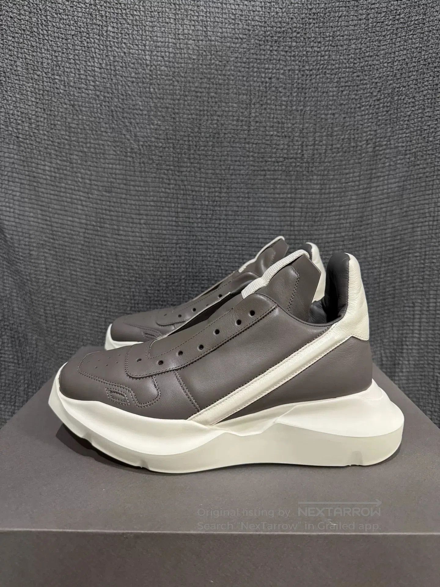 Rick Owens Rick Owens Beige Leather Sneakers. Size US 6 / EU 39 - 4 Thumbnail