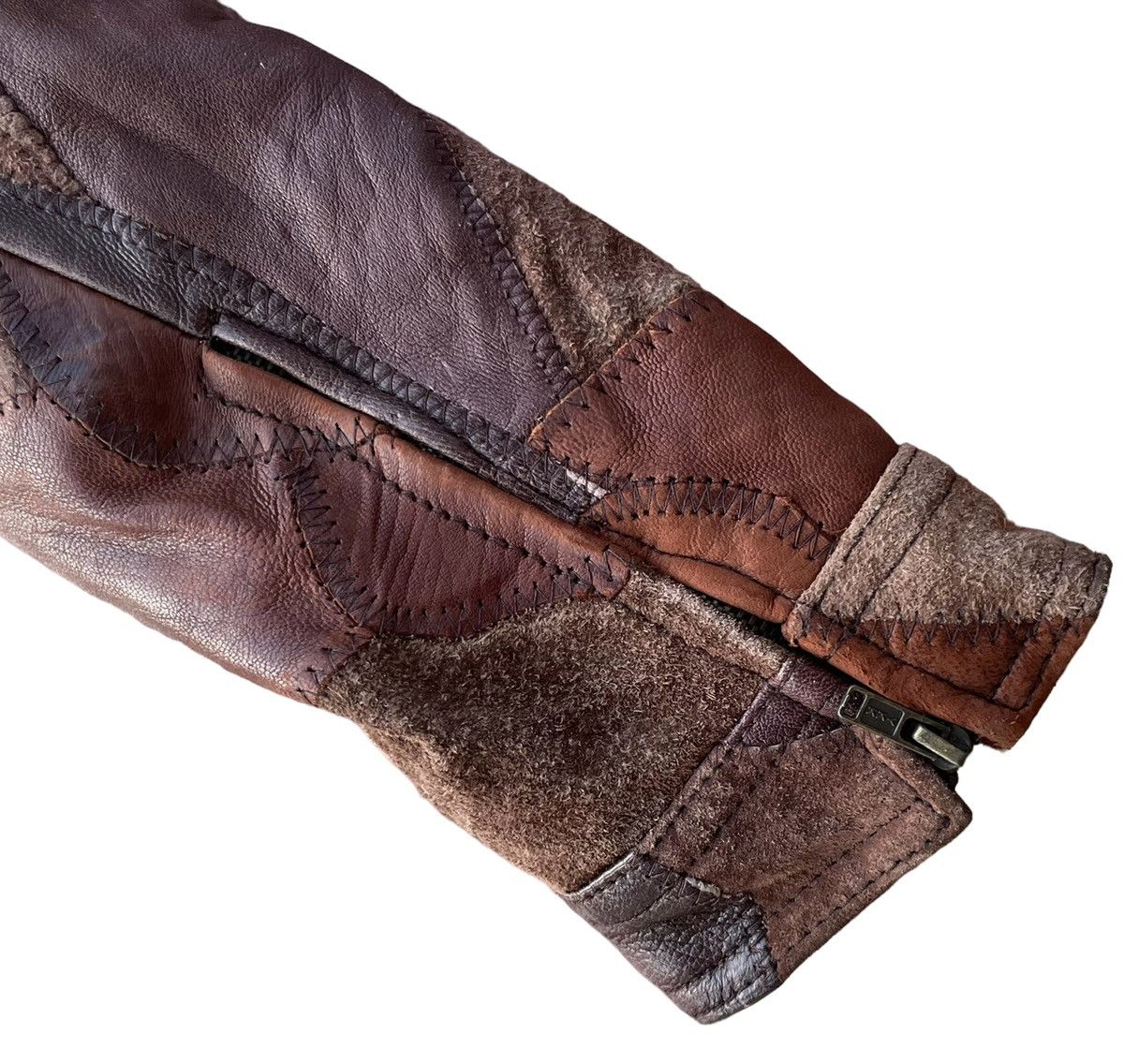 Leather Vintage ASW Patchwork Pigskin Leather Jacket Size M / US 6-8 / IT 42-44 - 10 Thumbnail