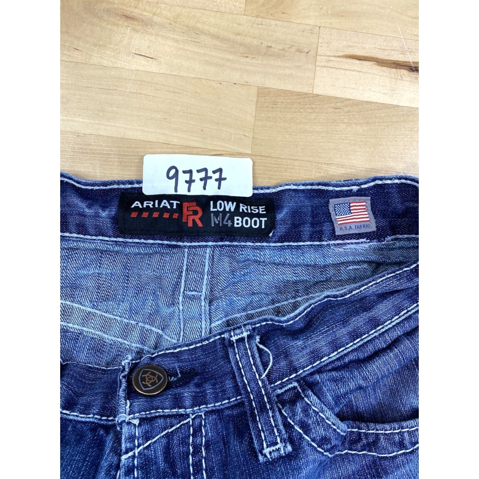 Ariat Ariat Denim Short Shorts Mens 30 Cut Off Relaxed 5-Pocket Flat Front Raw Hem Casual Blue Vintage No M4 9777 Size US 30 / EU 46 - 2 Thumbnail