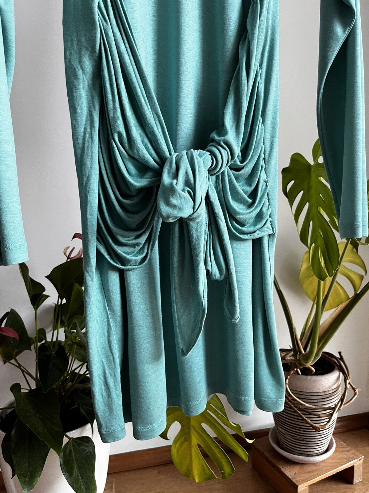 Hussein Chalayan Archive brand new Hussein Chalayan SS09 knot jade dress:m Size M / US 6-8 / IT 42-44 - 2 Thumbnail
