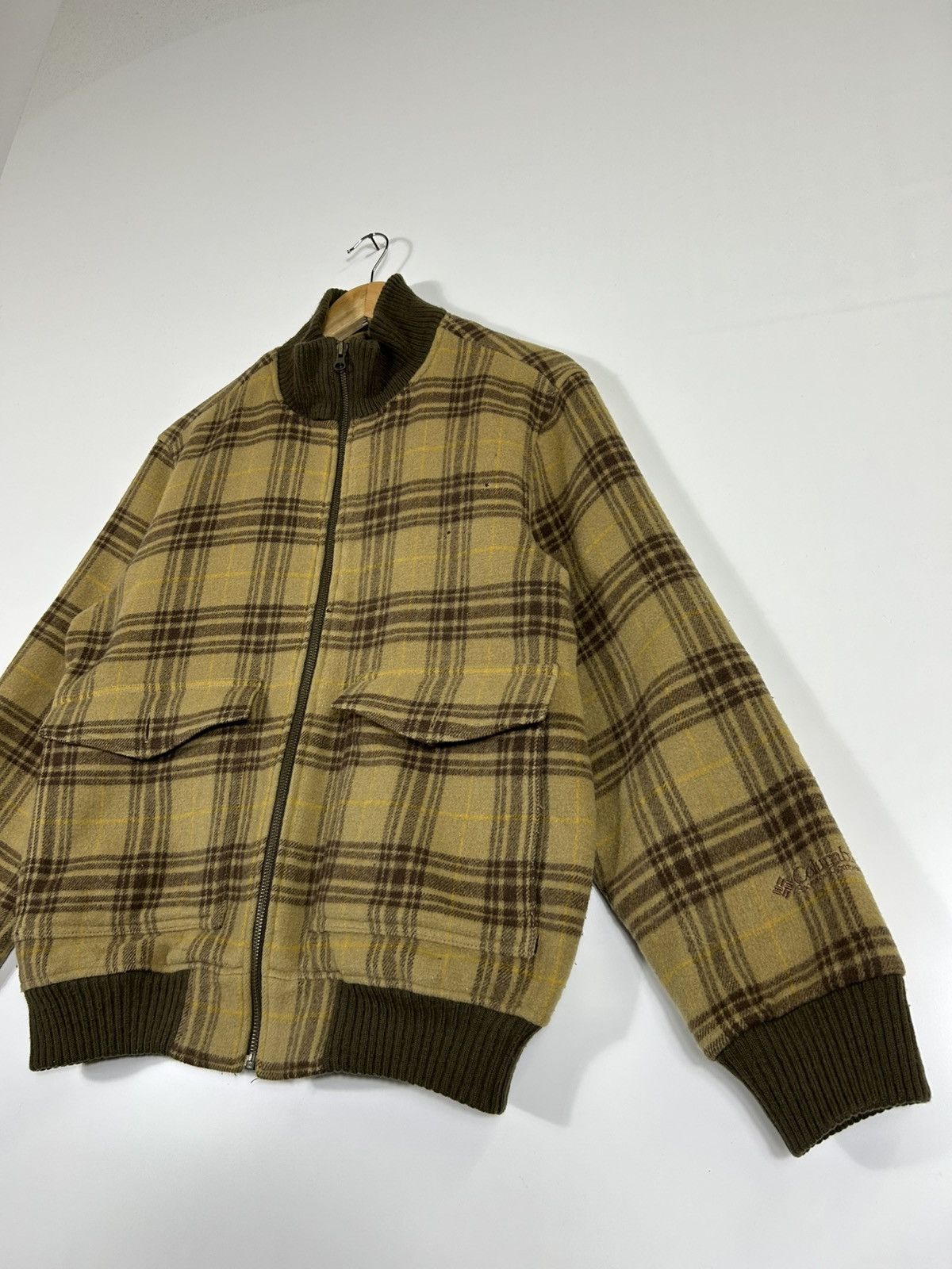 Columbia × Flannel × Vintage ⚡️Vintage Columbia Mens Hair Zipper Bomber Jacket Size US XS / EU 42 / 0 - 3 Thumbnail