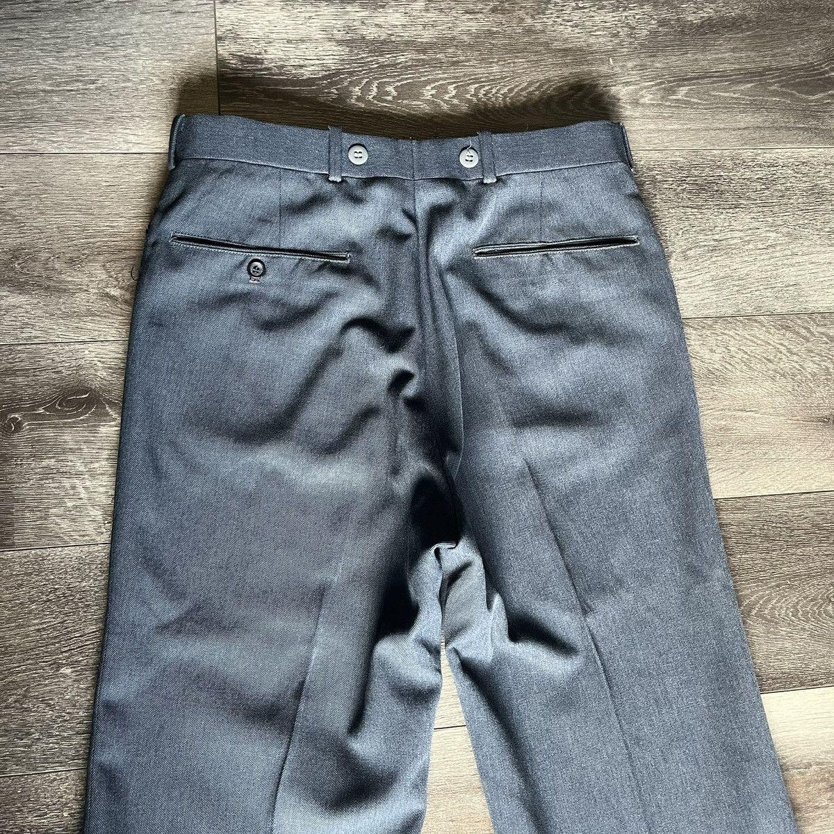 Vintage Vintage 70s Top Hat Heather Navy Button Trousers Pants 32x32 Size US 32 / EU 48 - 3 Thumbnail
